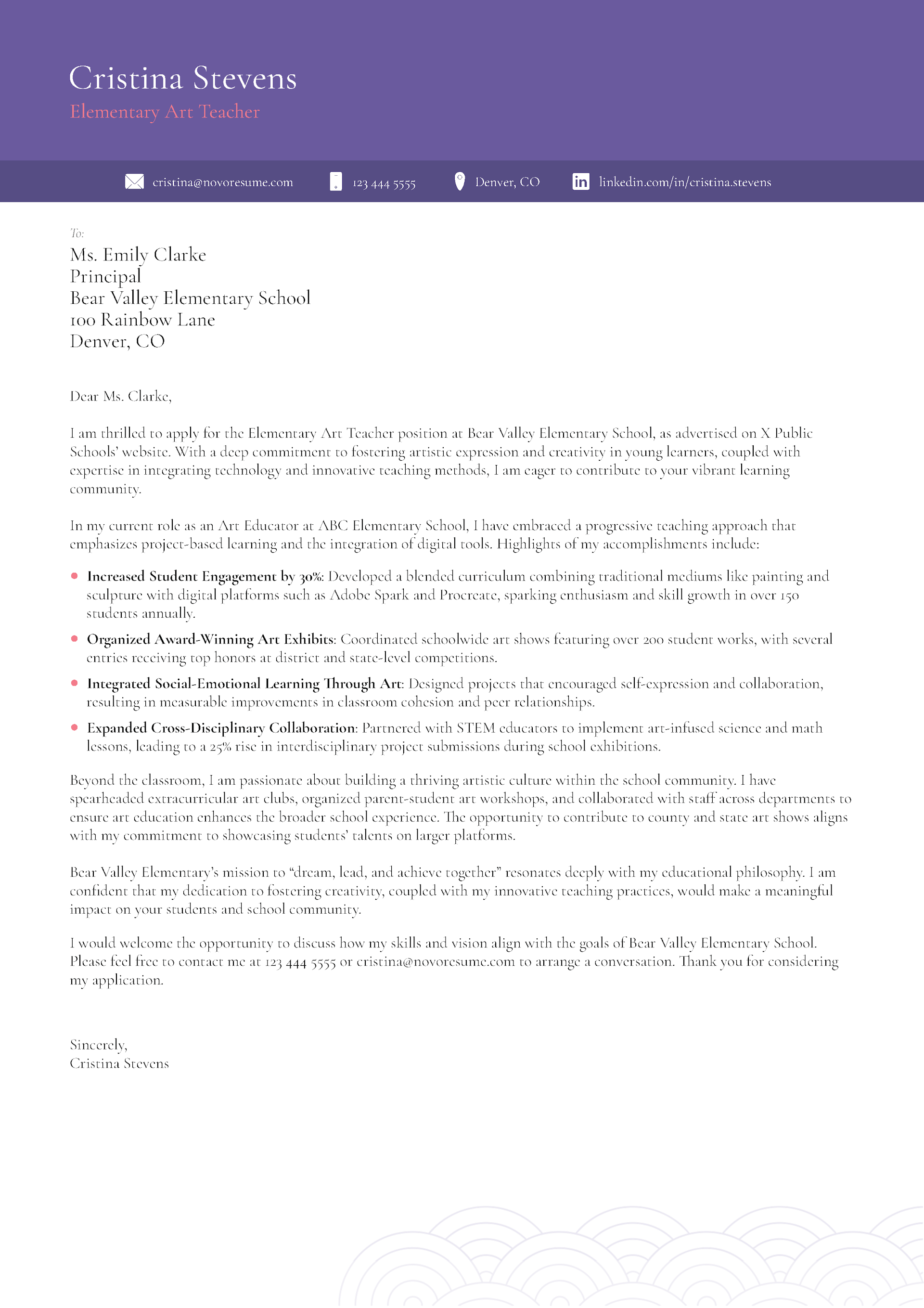 Spark Cover Letter Template