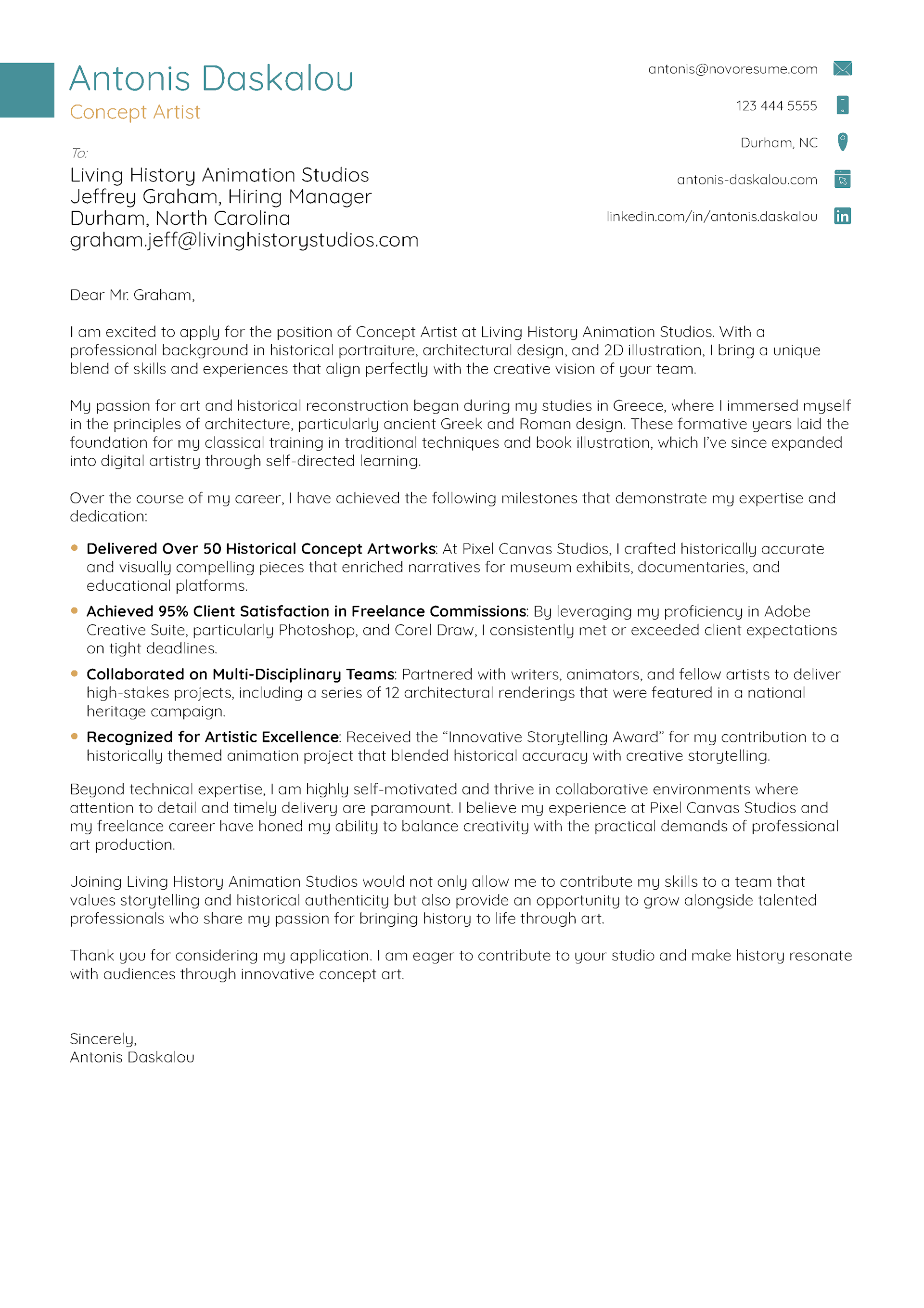 Aspire Cover Letter Template