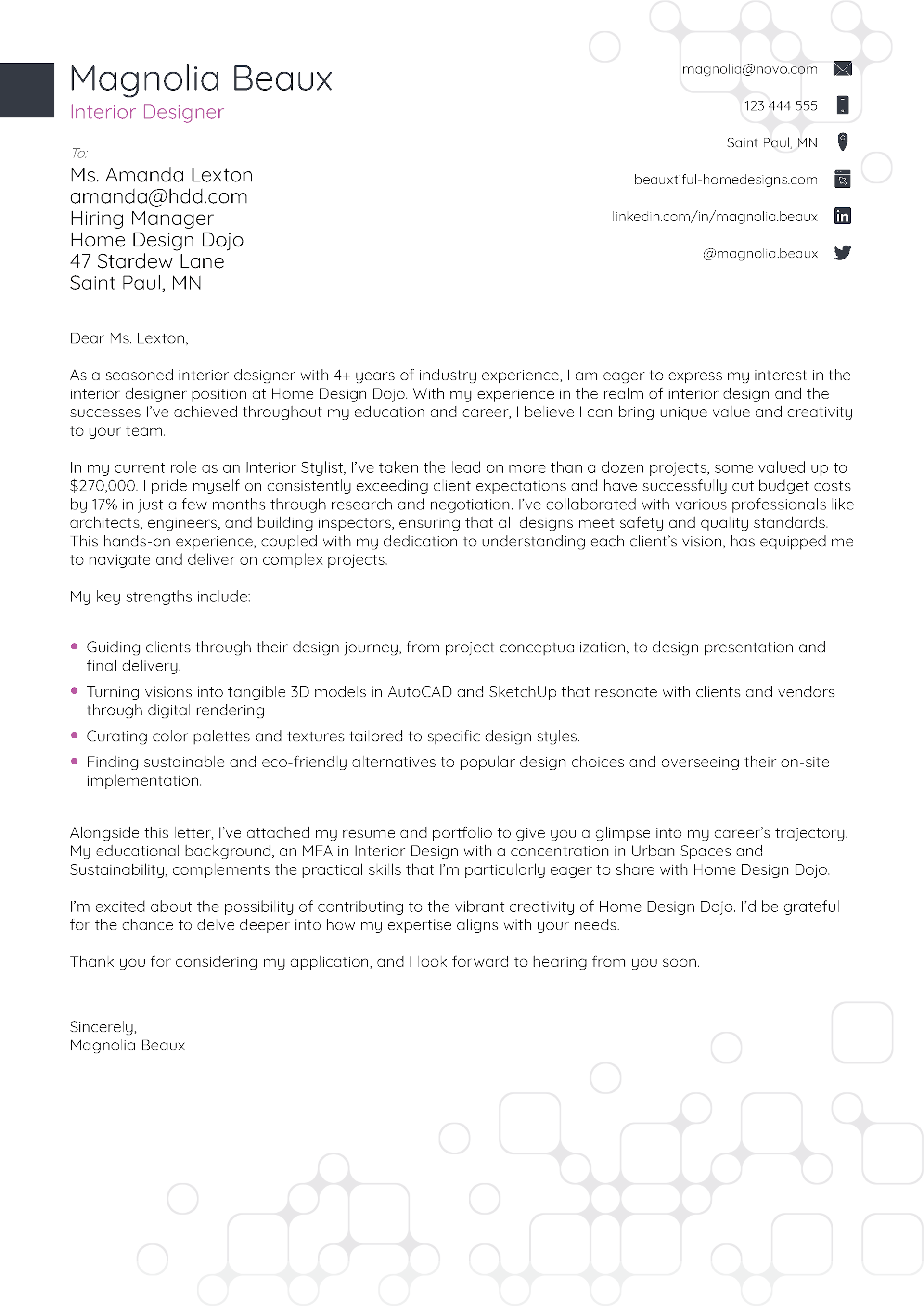 Elevate Cover Letter Template