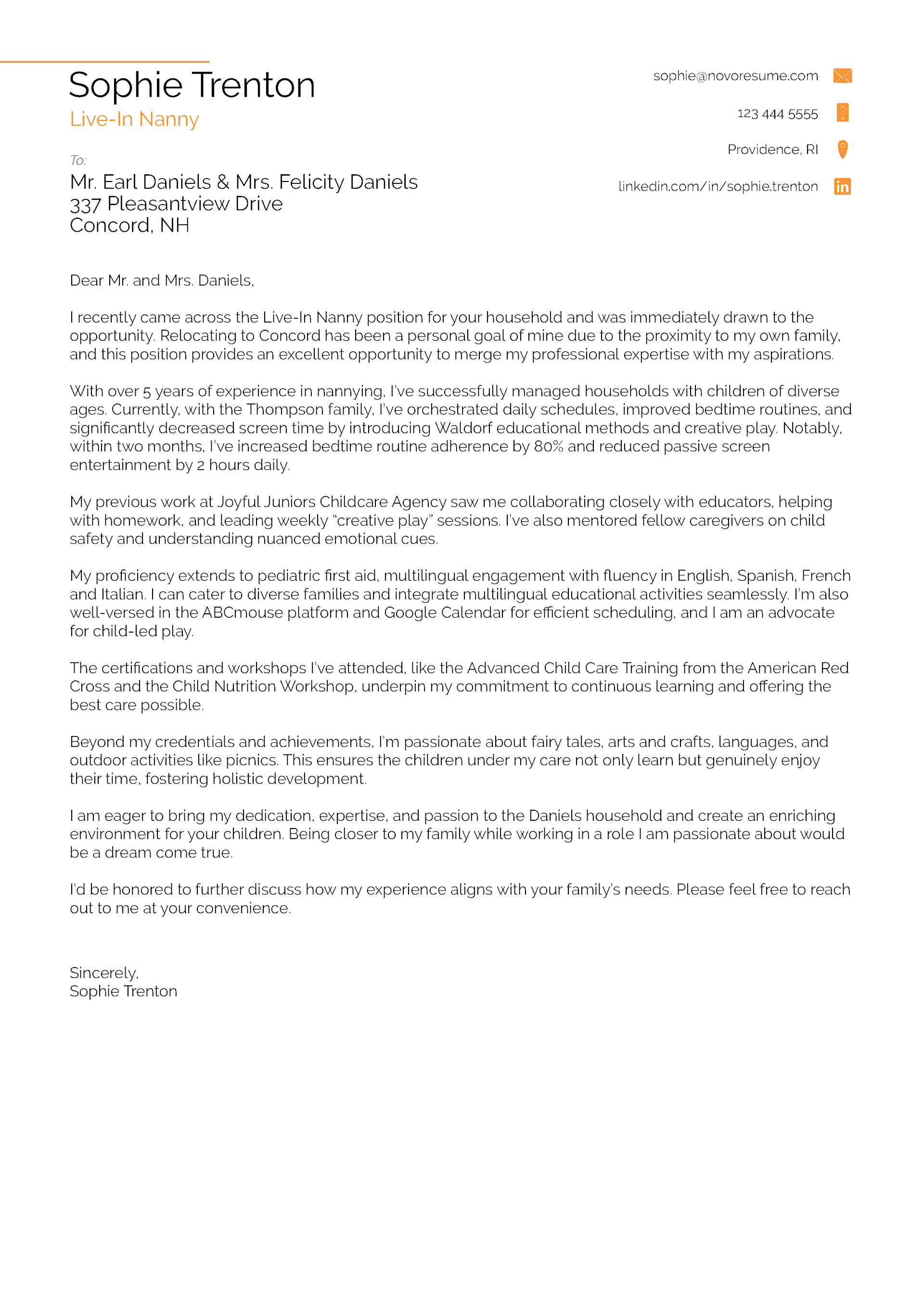 Clarity Cover Letter Template