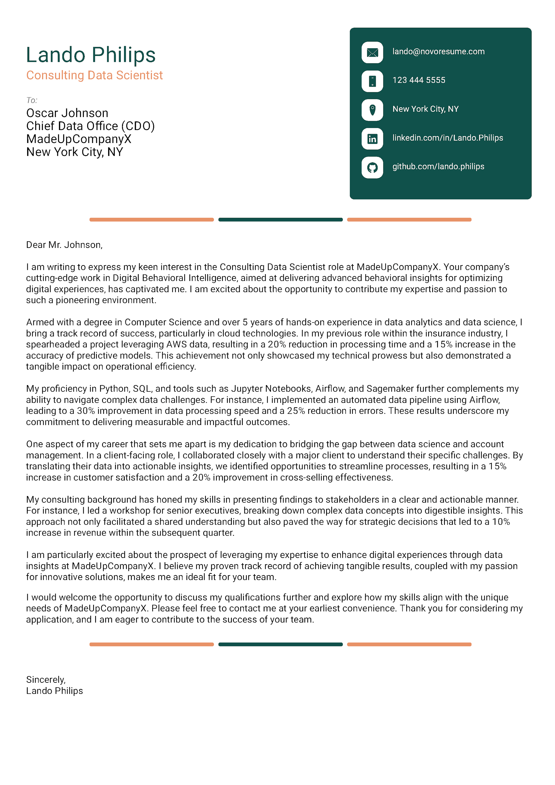 IT Cover Letter Template