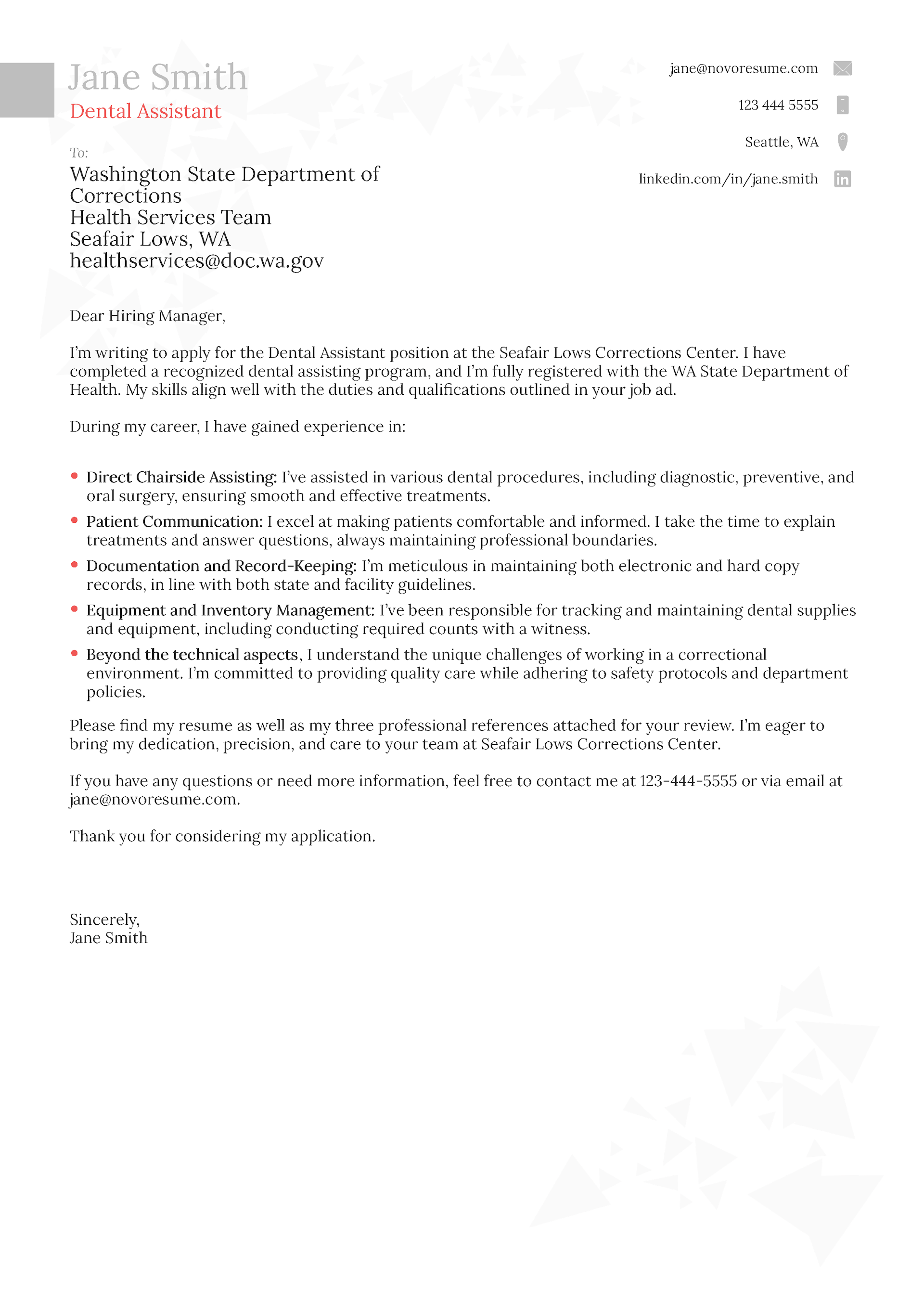 Professional Cover Letter Template
