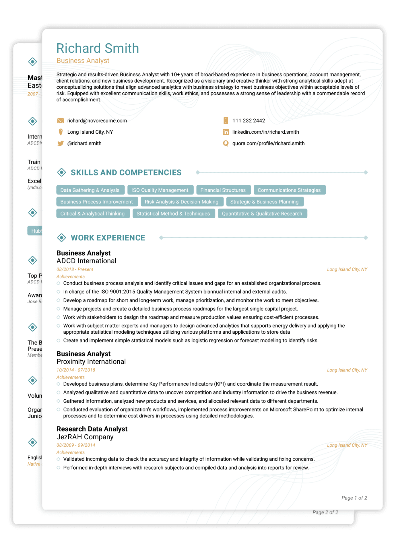 Traditional CV Template