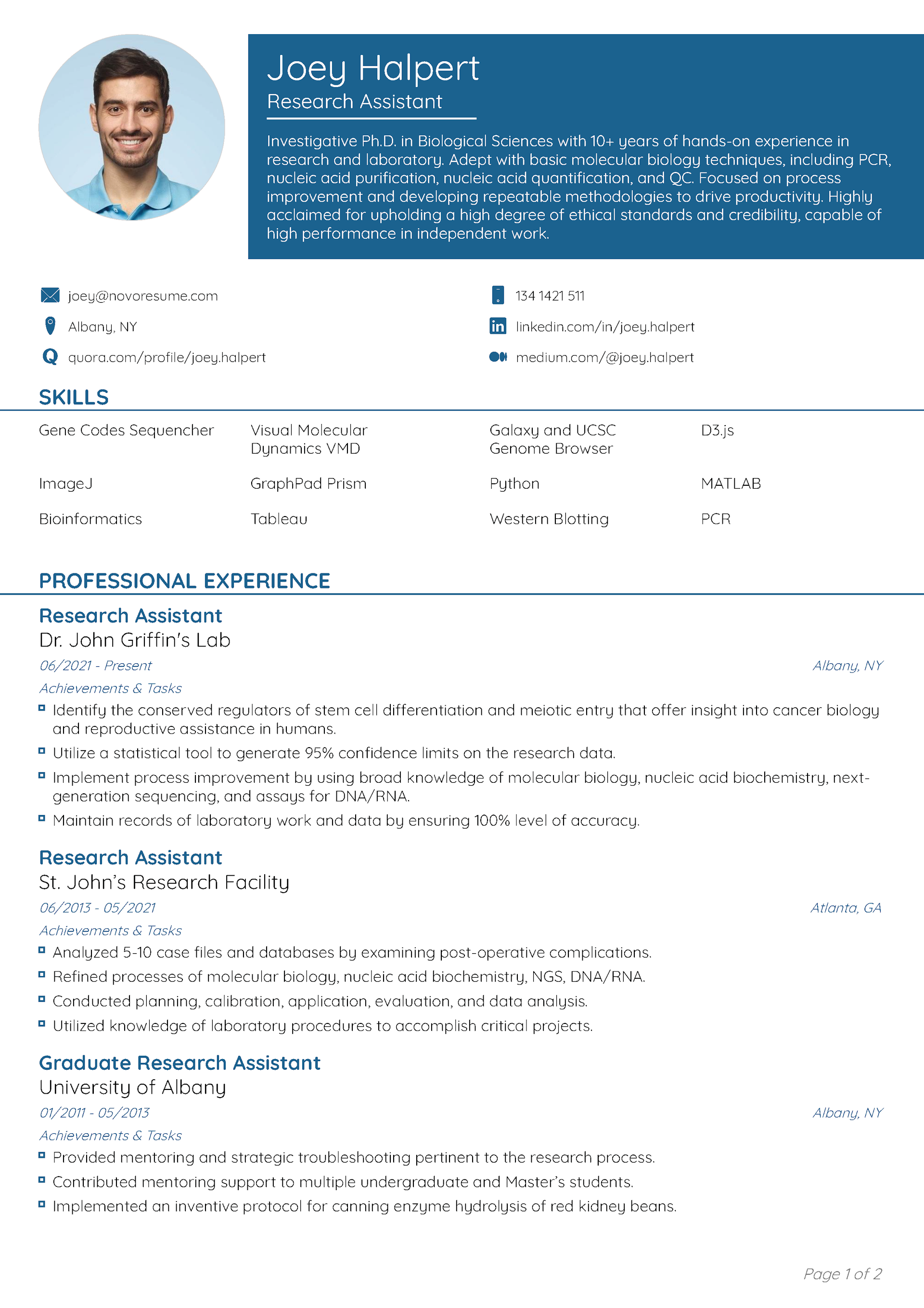 Endurance CV Template 1