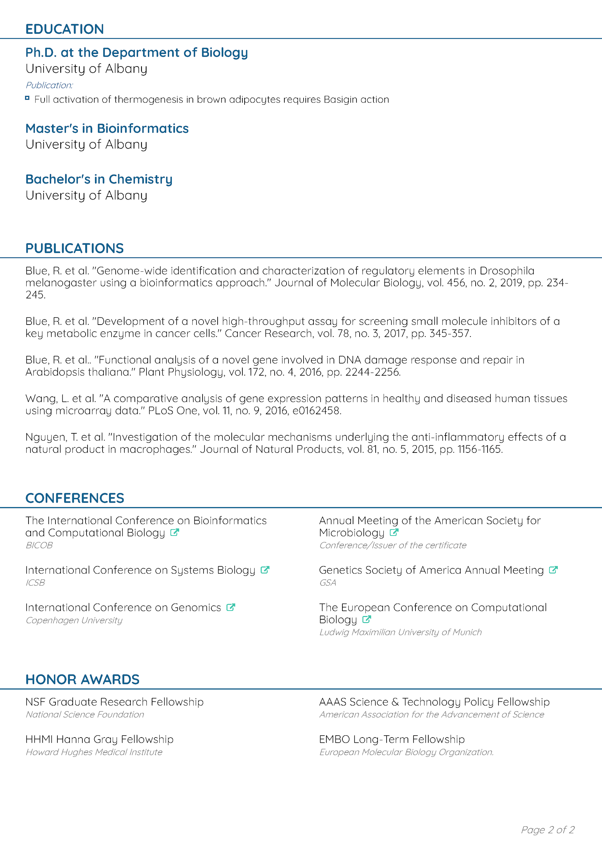 Endurance CV Template 2