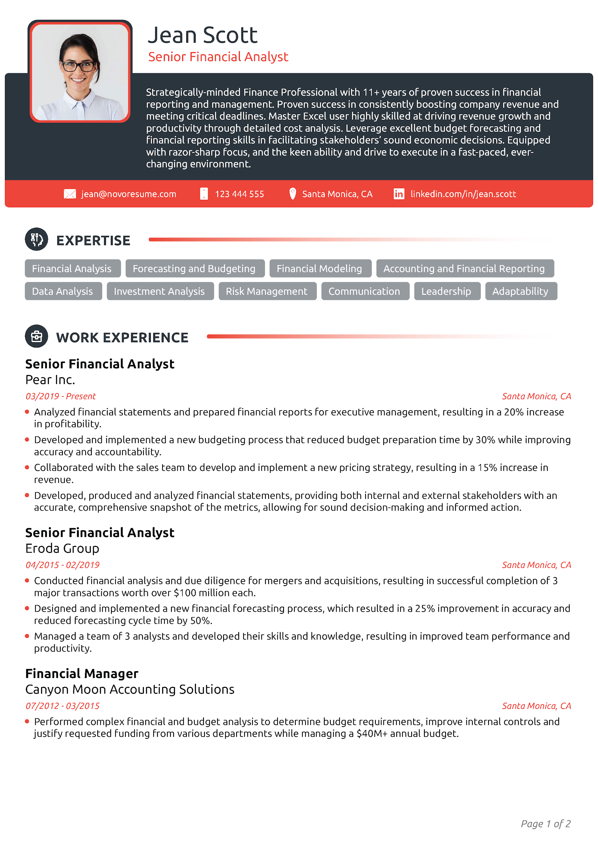Impact CV Template 1