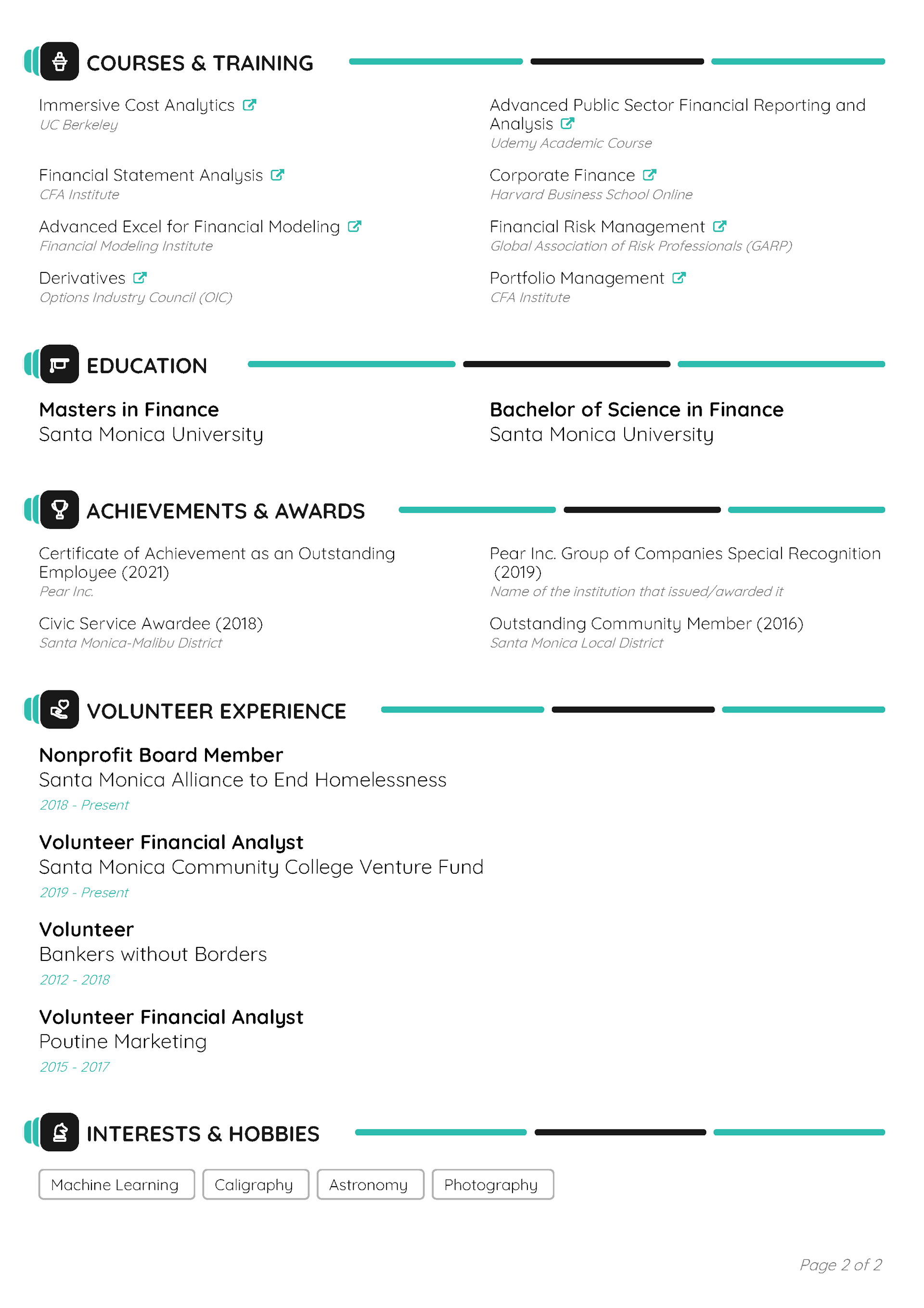 Insight CV Template 2