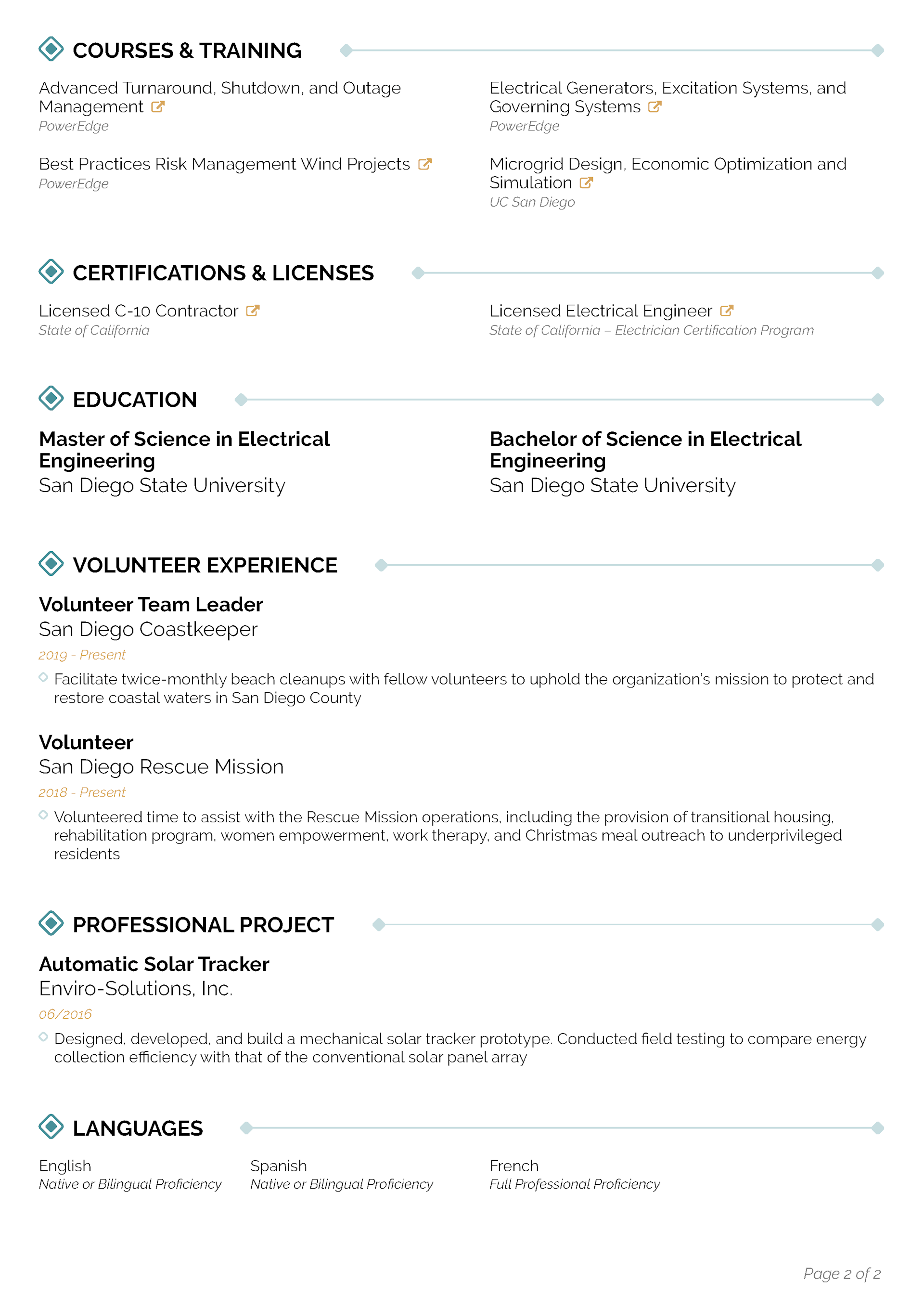 Sharp CV Template 2