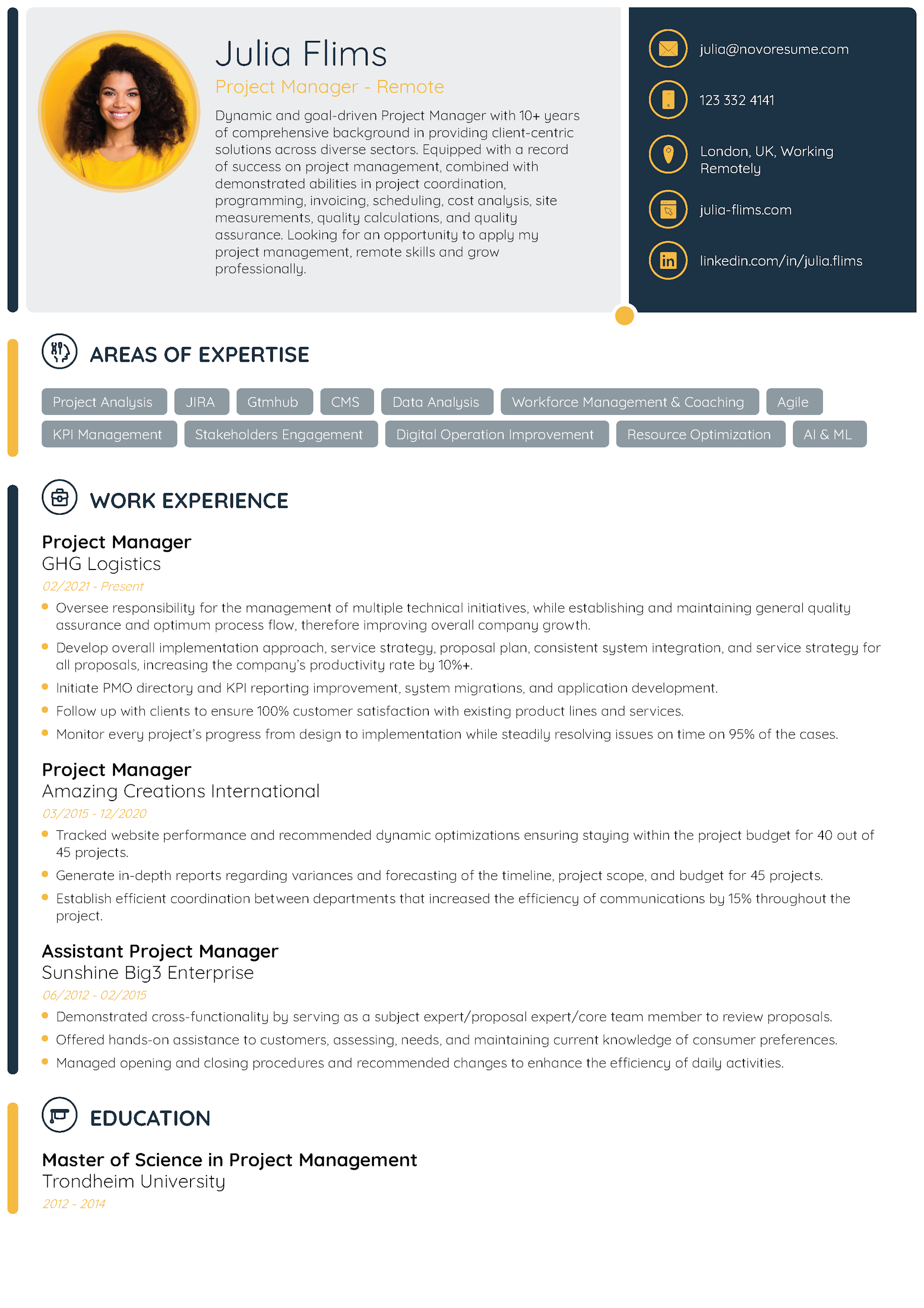 Picture Perfect CV Template