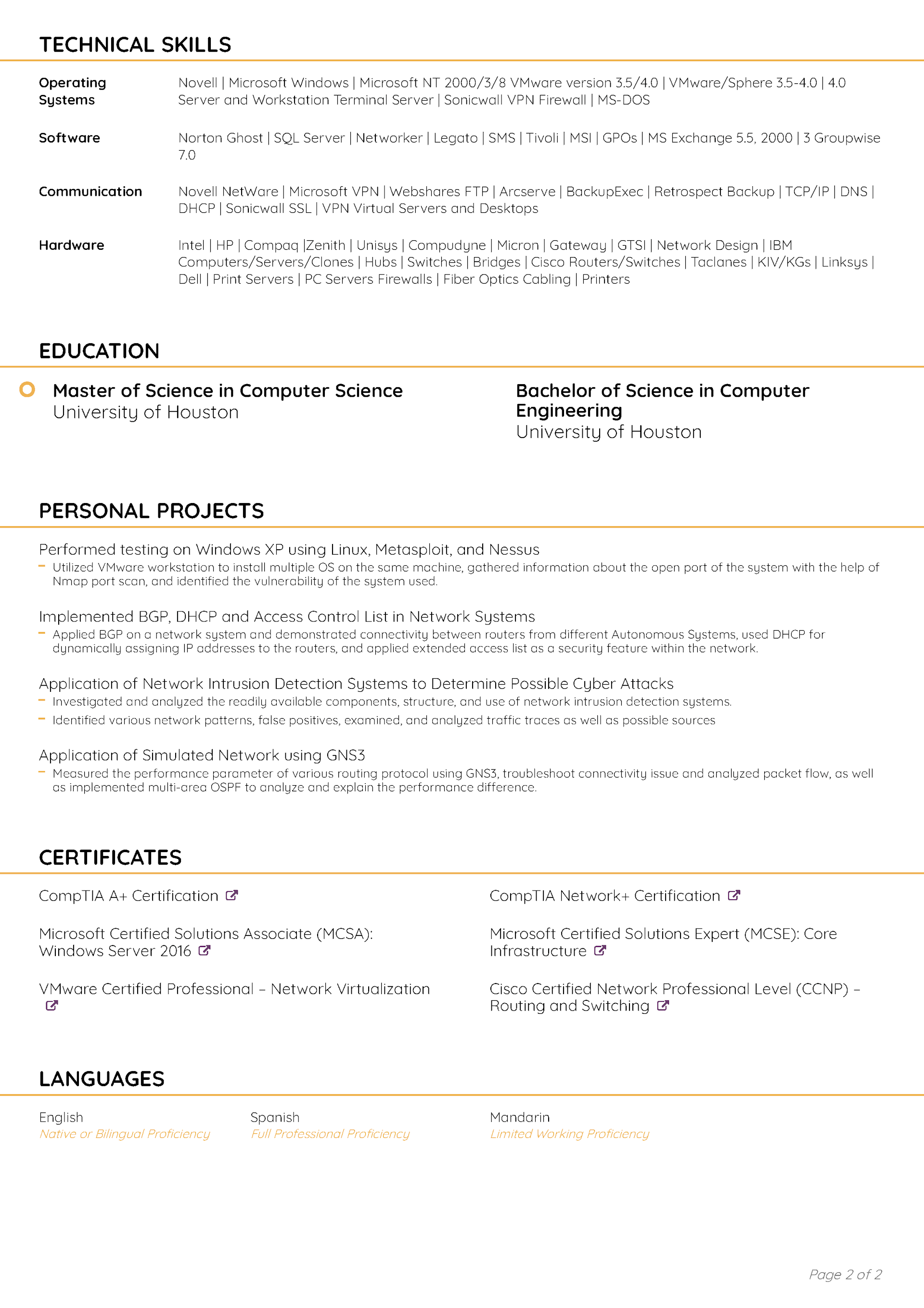 Edge CV Template 2