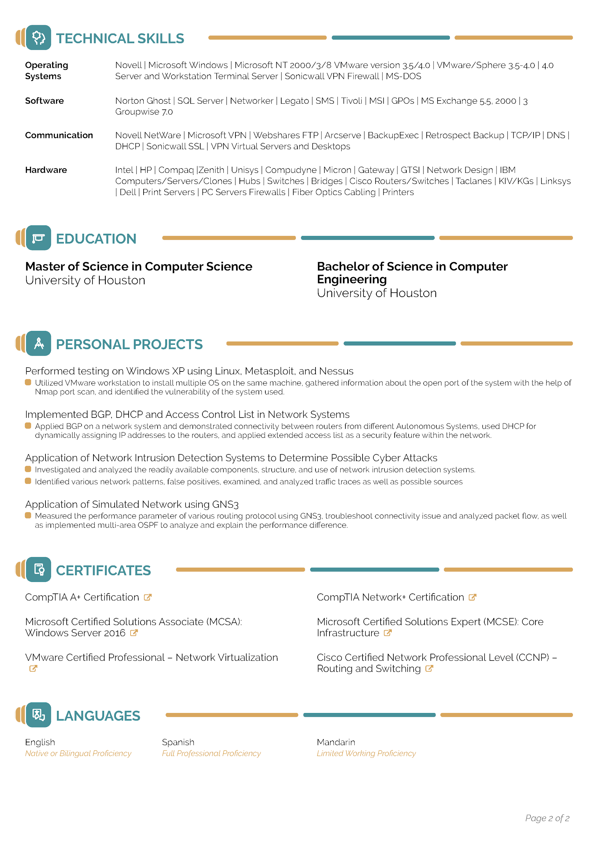Pulse CV Template 2
