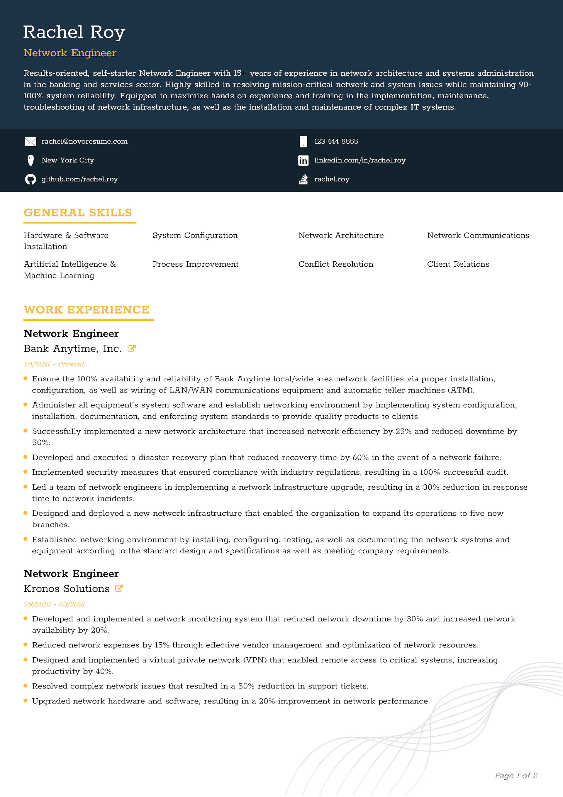 Sleek CV Template 1