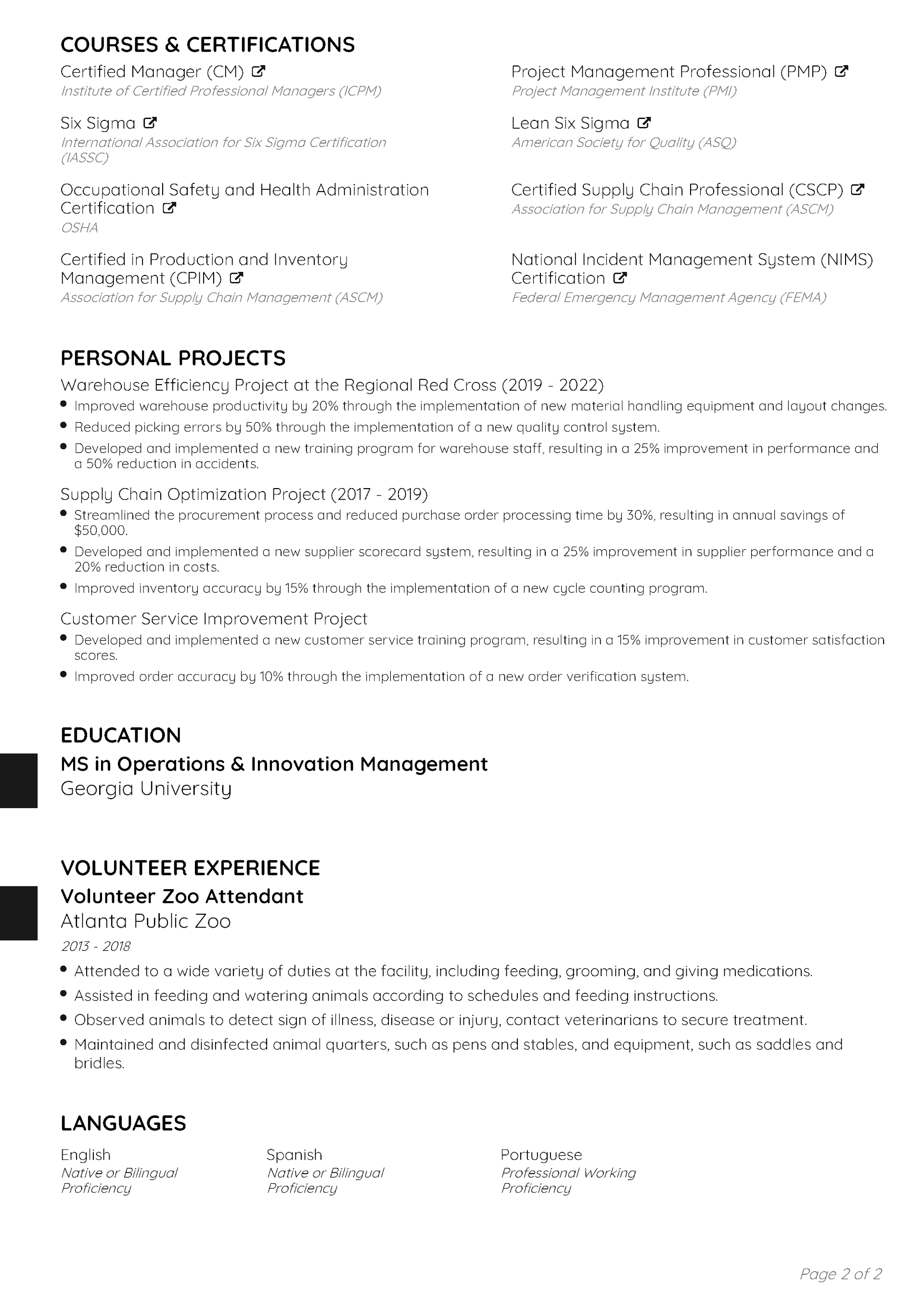 Aspire CV Template 2
