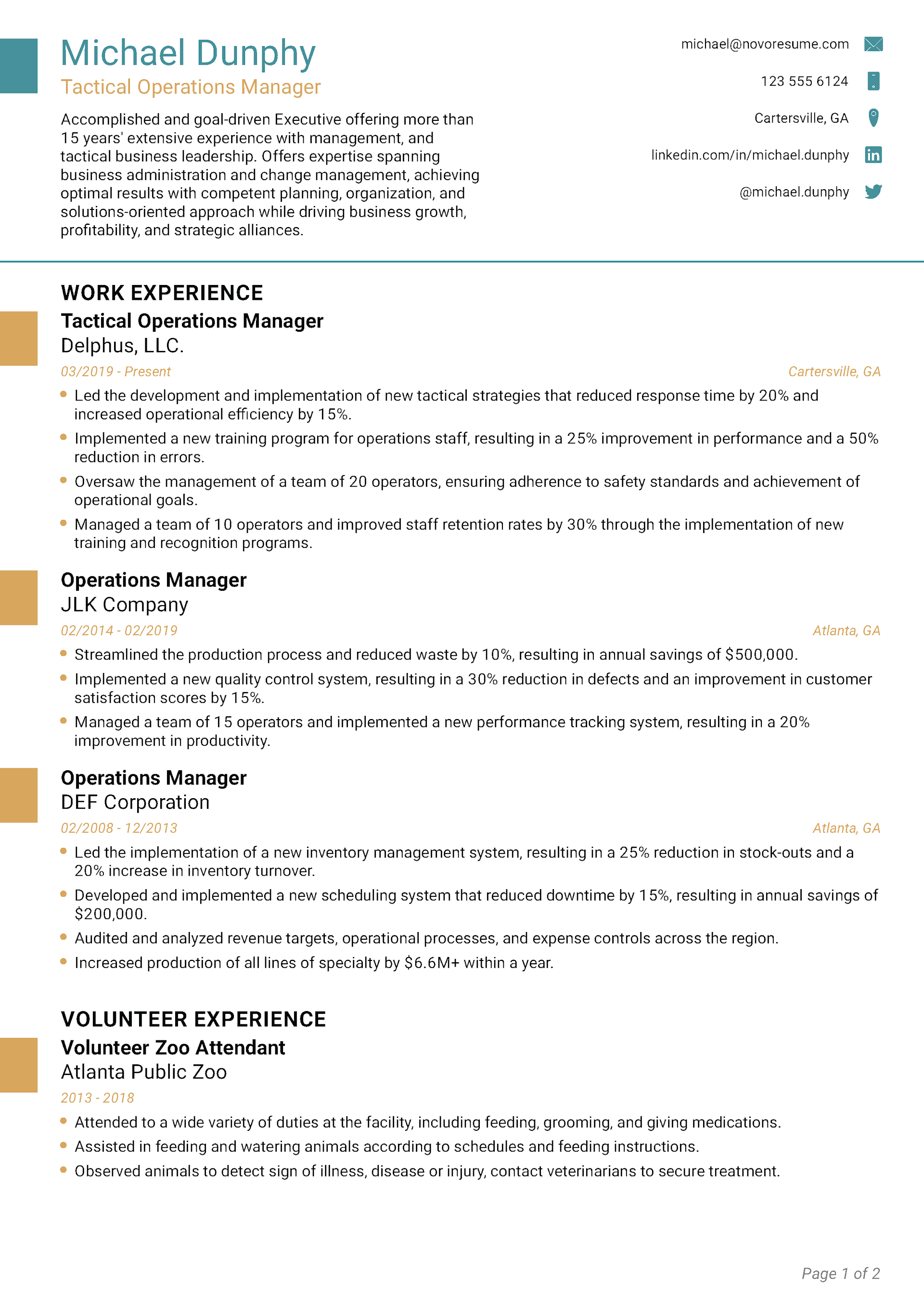 Elevate CV Template 1