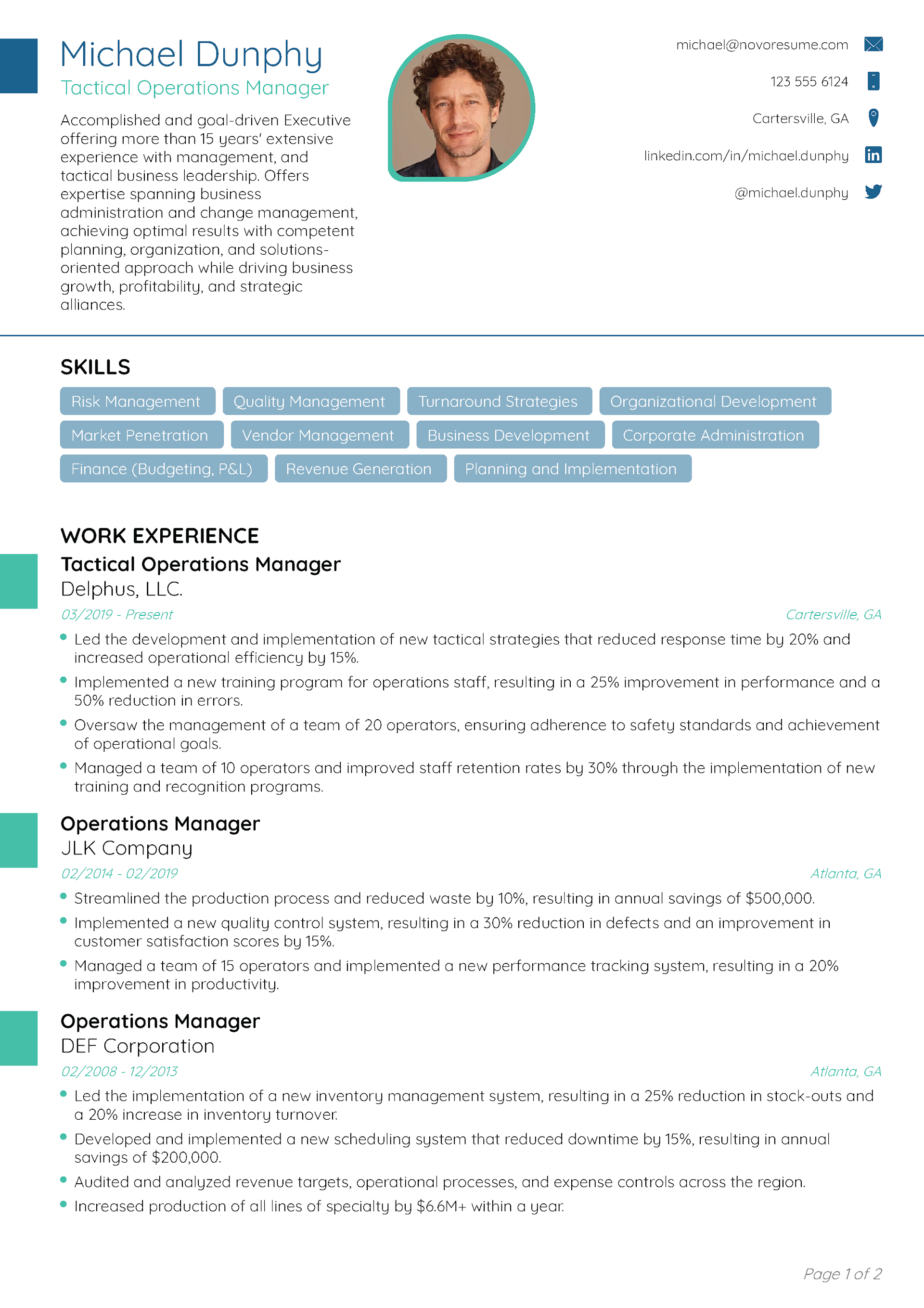 Executive CV Template 1