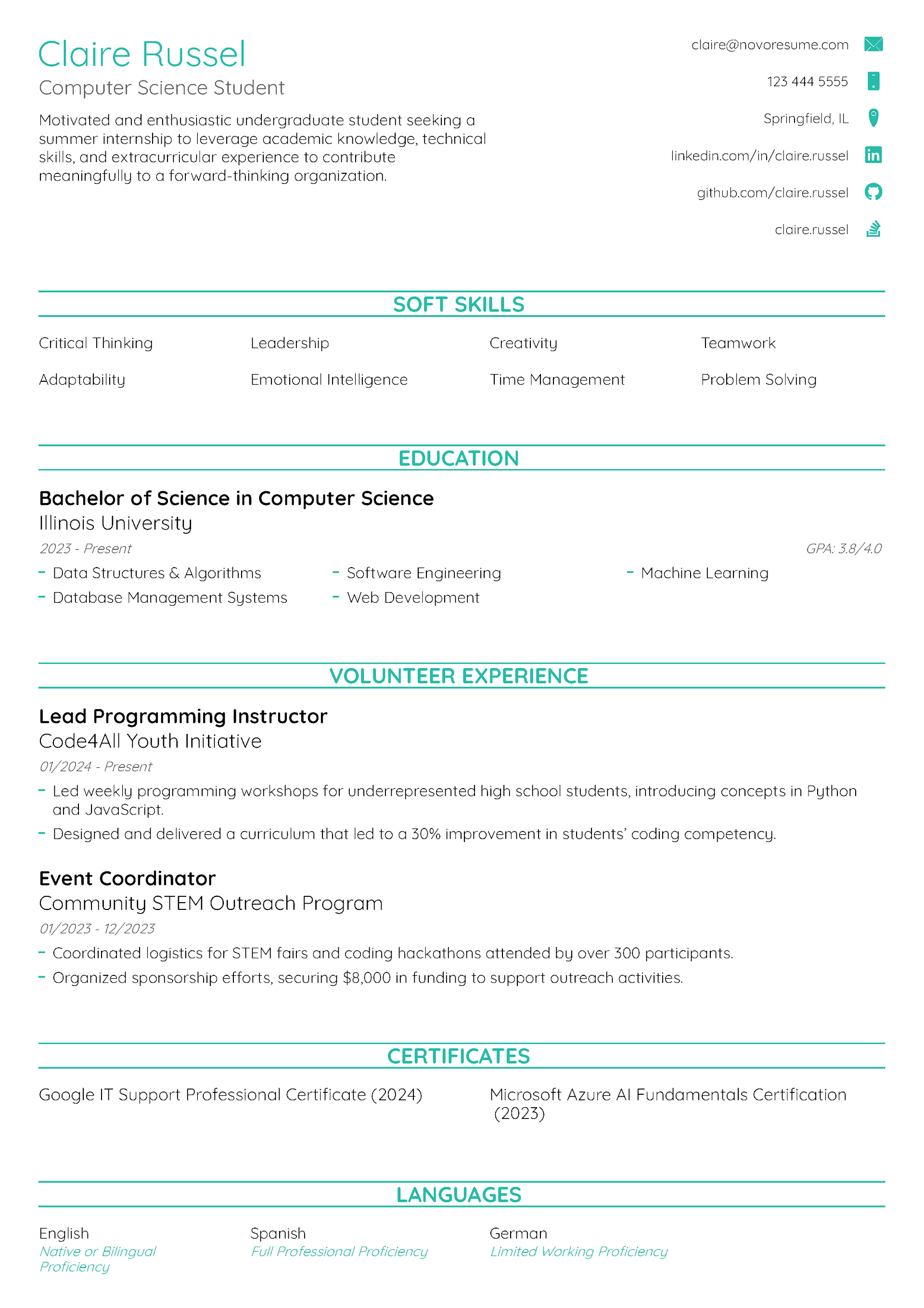 Launch CV Template