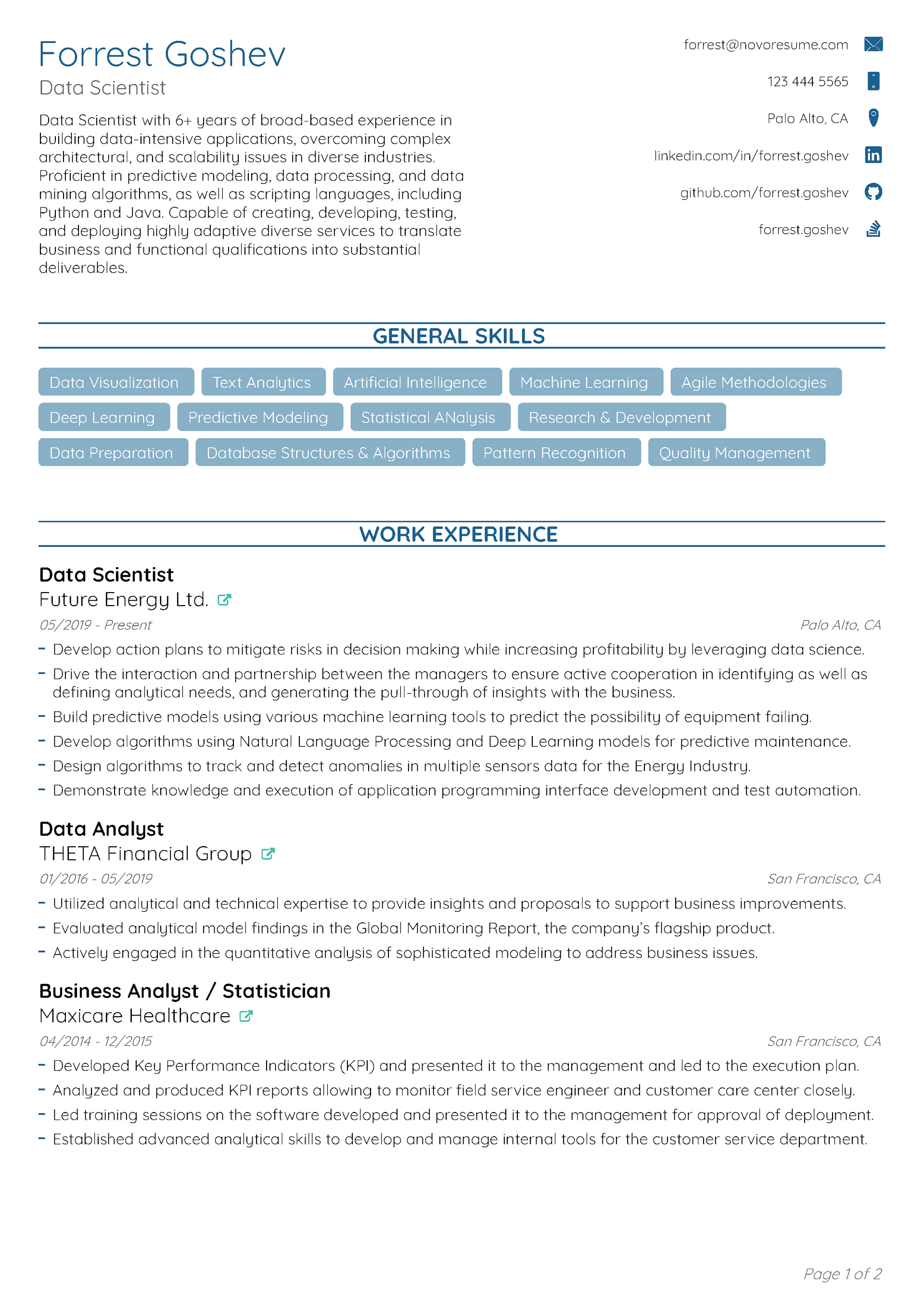 Heritage CV Template 1