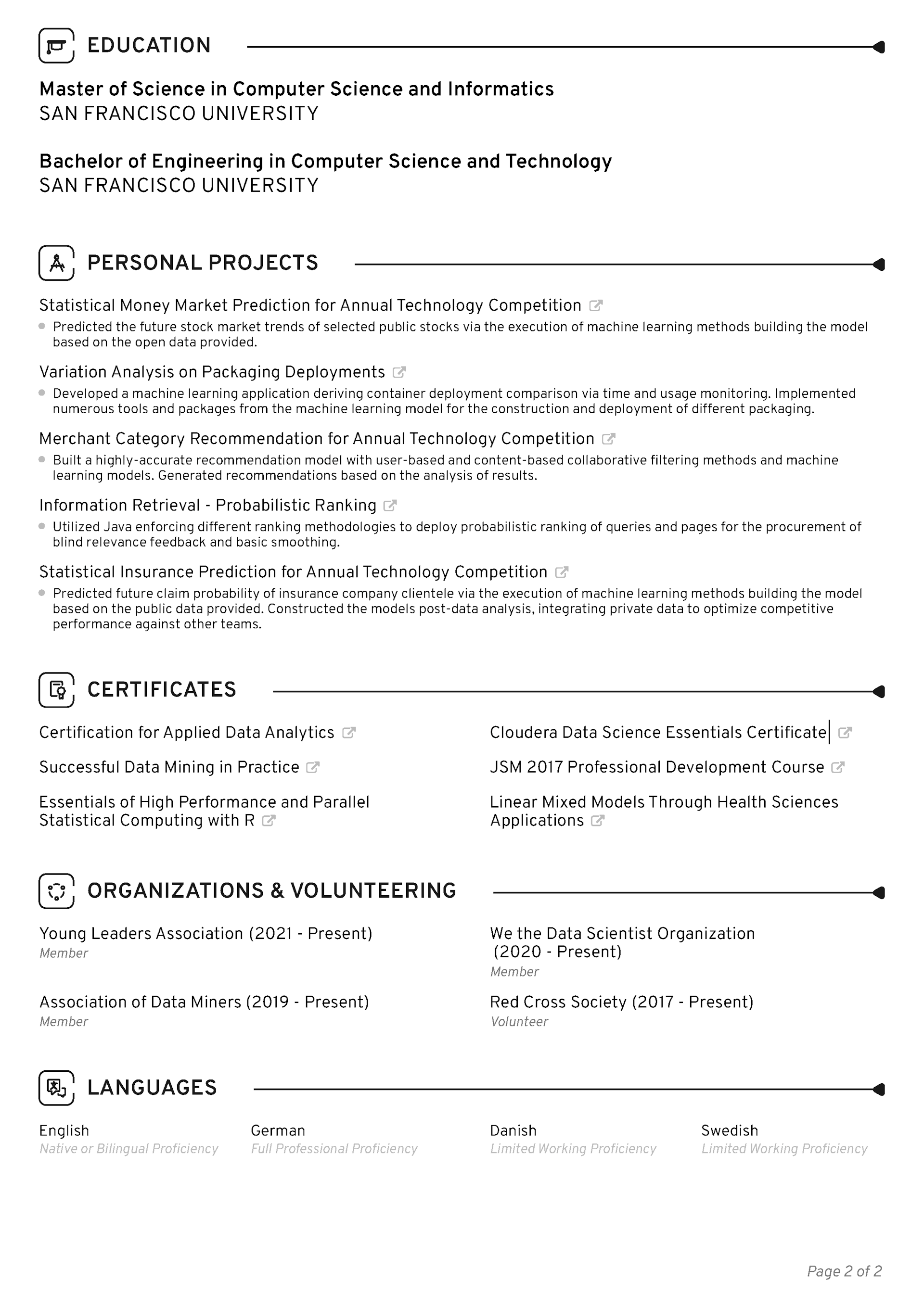 Classic CV Template 2