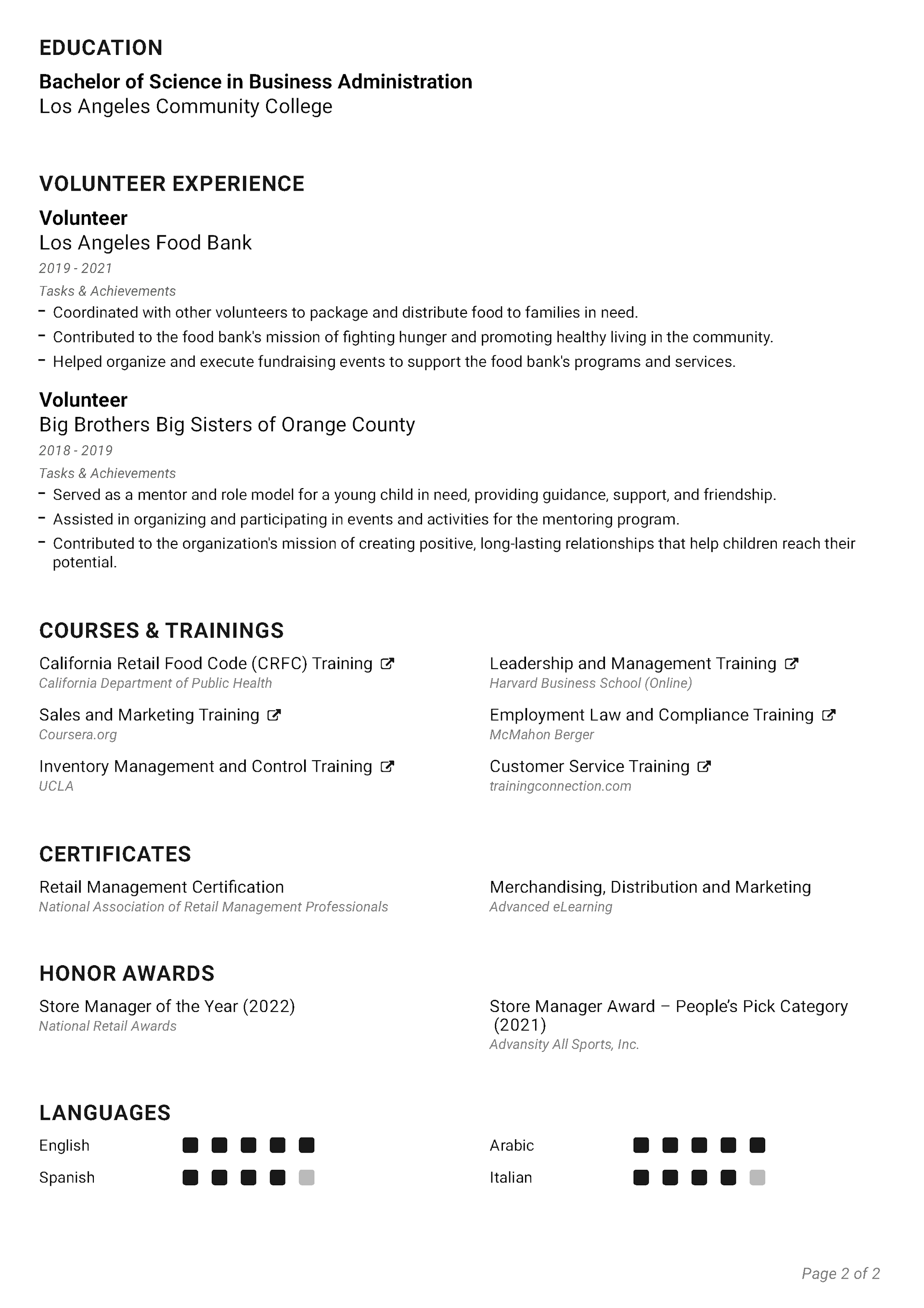 Ambition CV Template 2