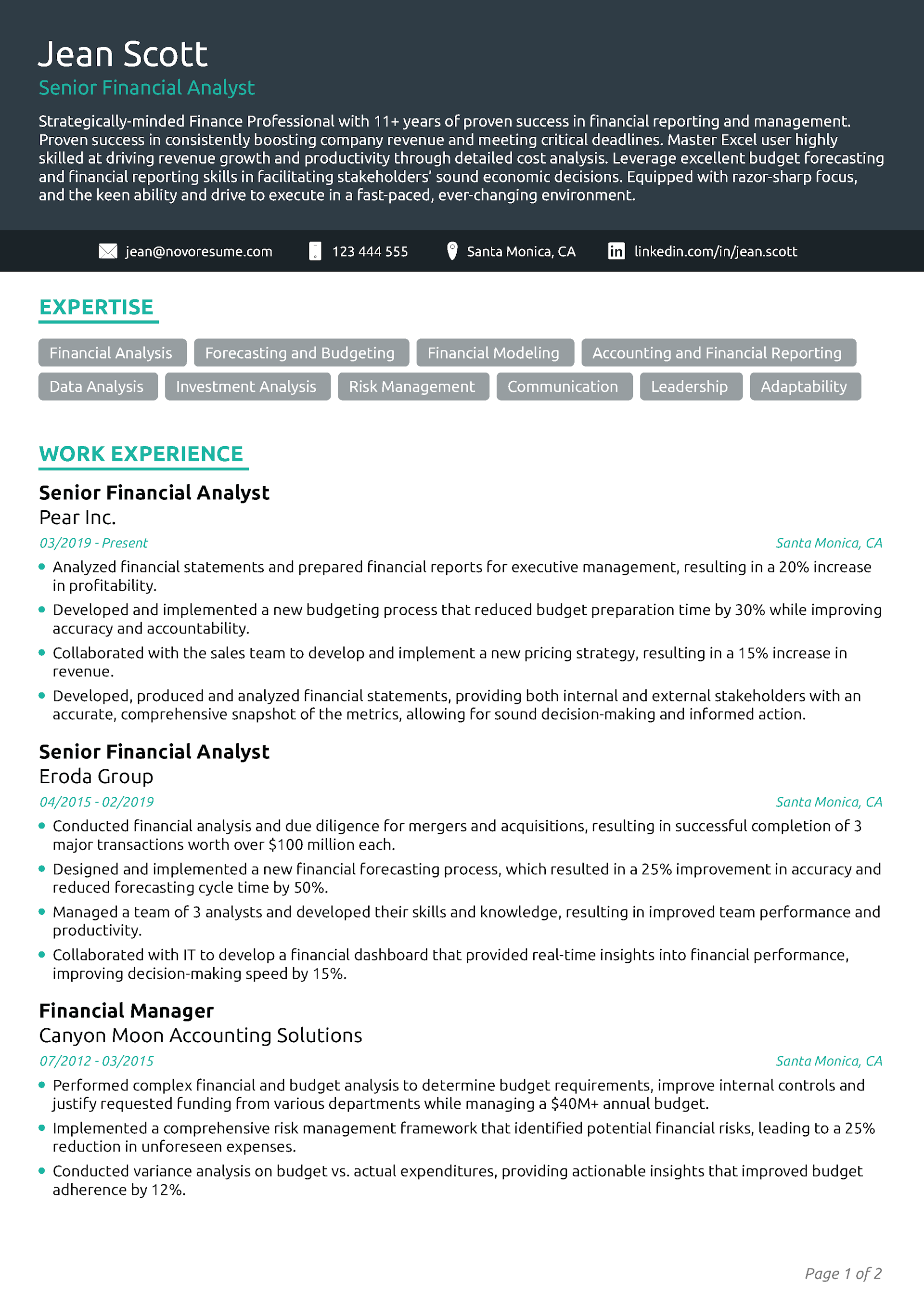 Elevate CV Template