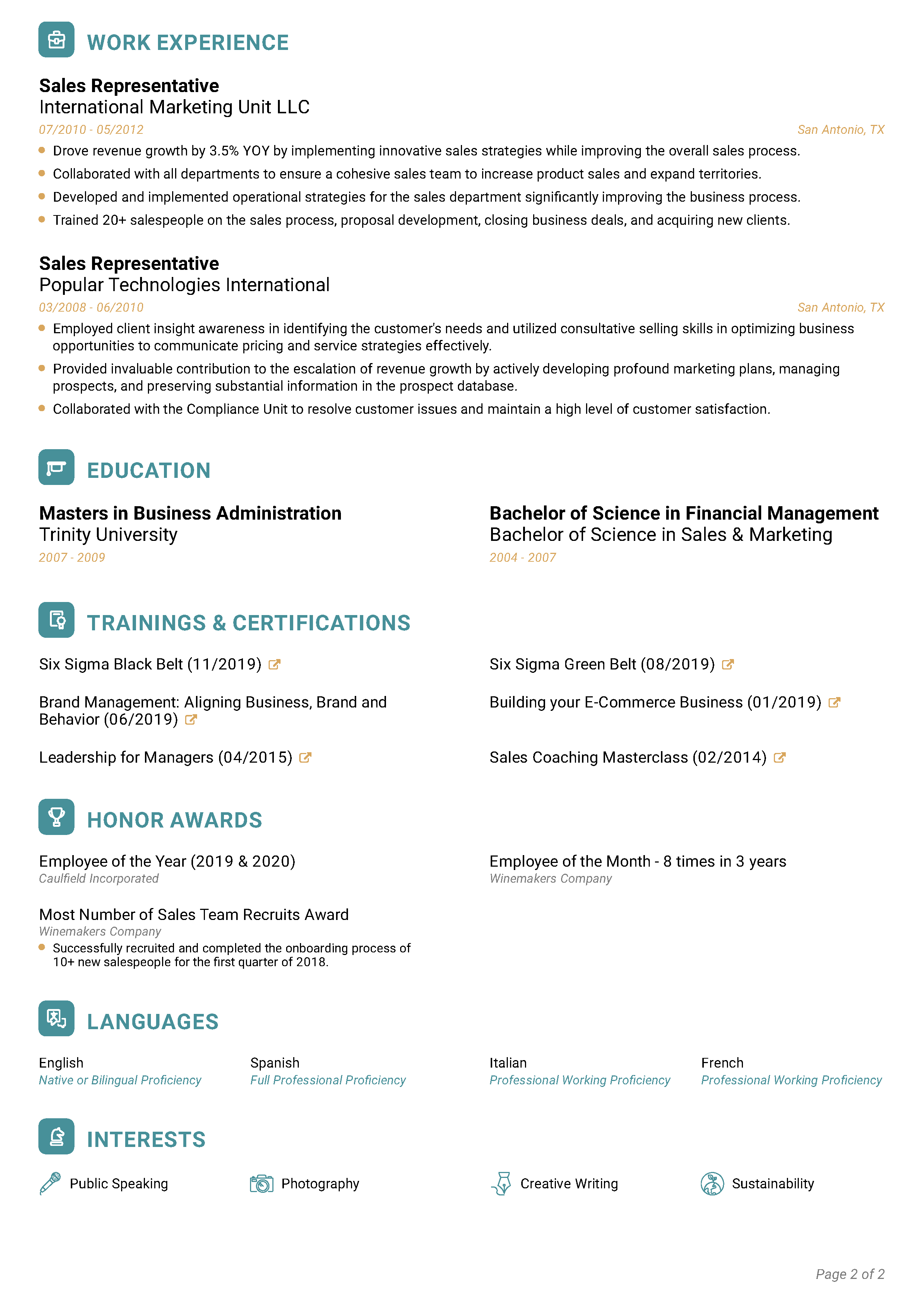 General CV Template 2