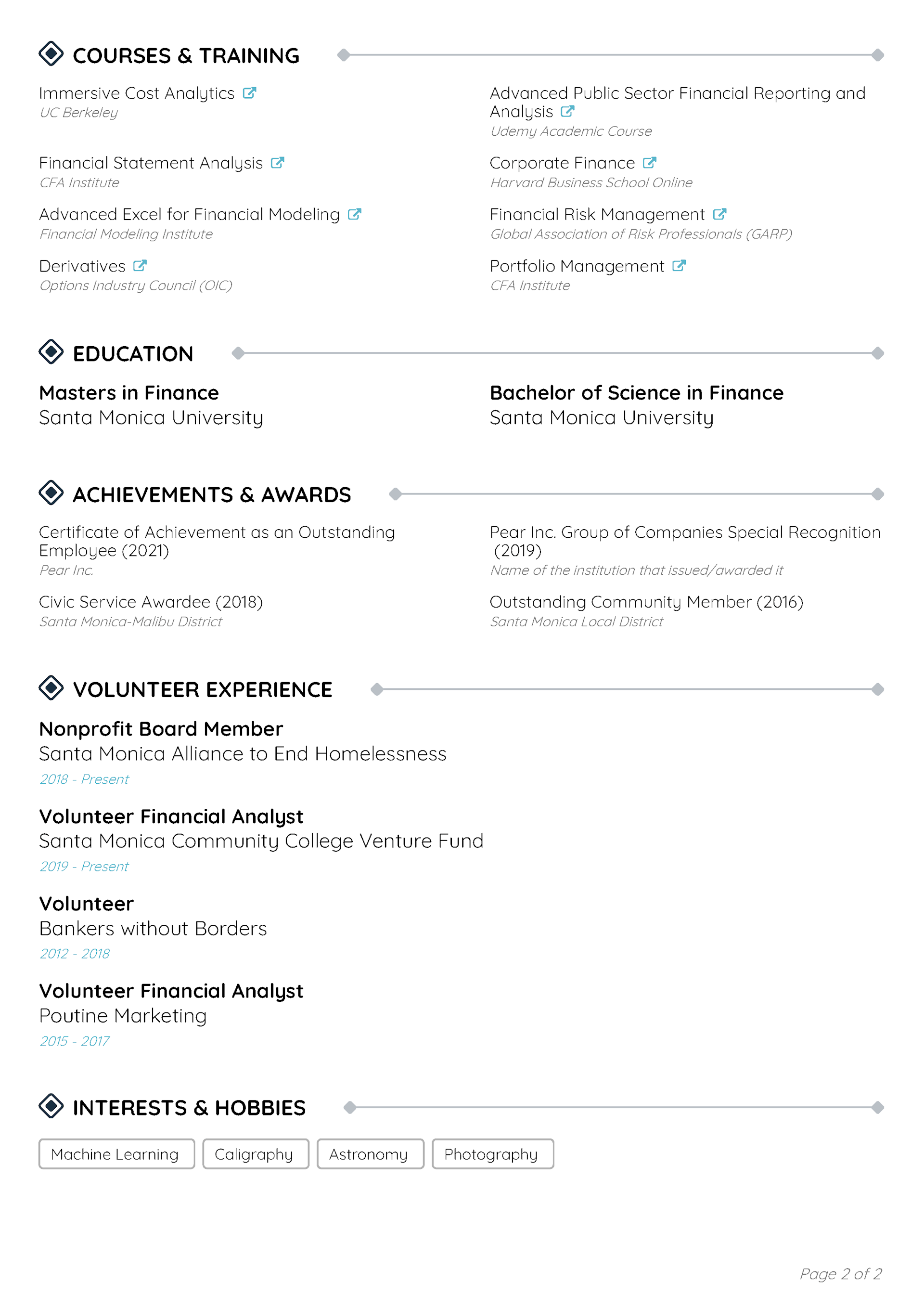 AI-Powered CV Template 2