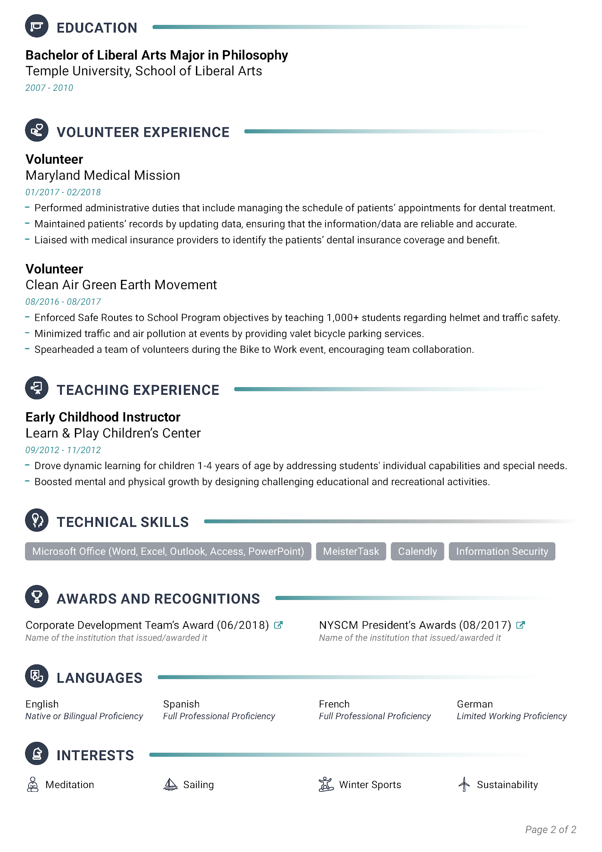 Hybrid CV Template 2