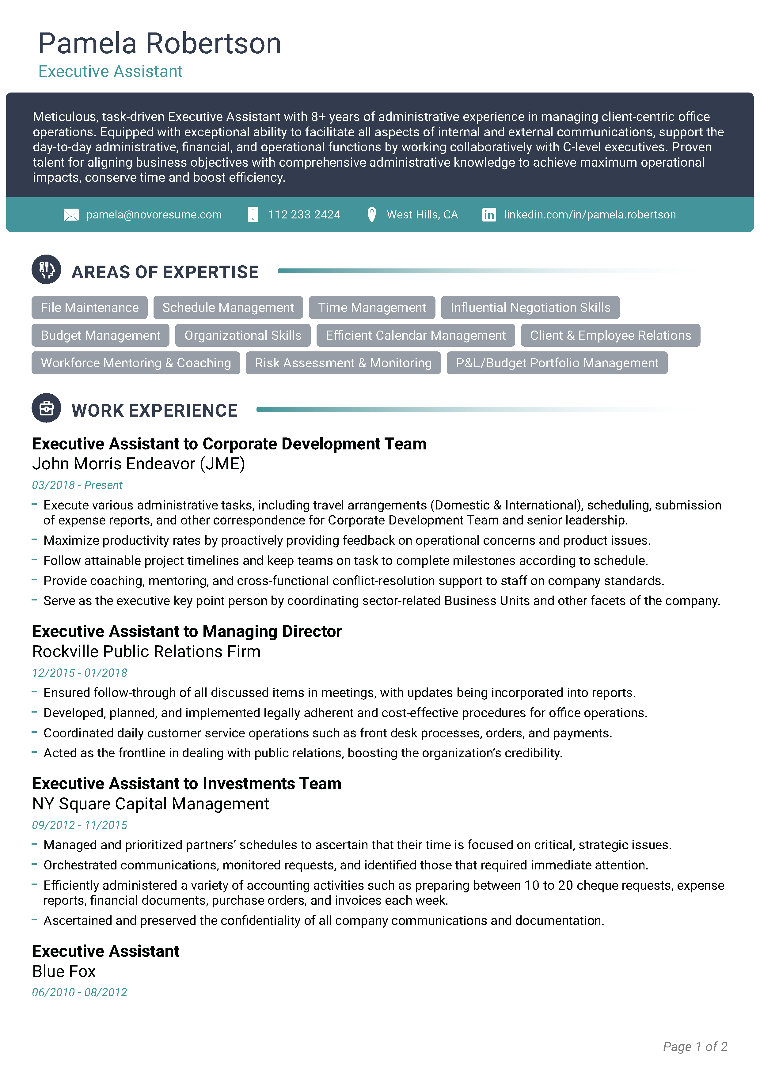 Hybrid CV Template 1