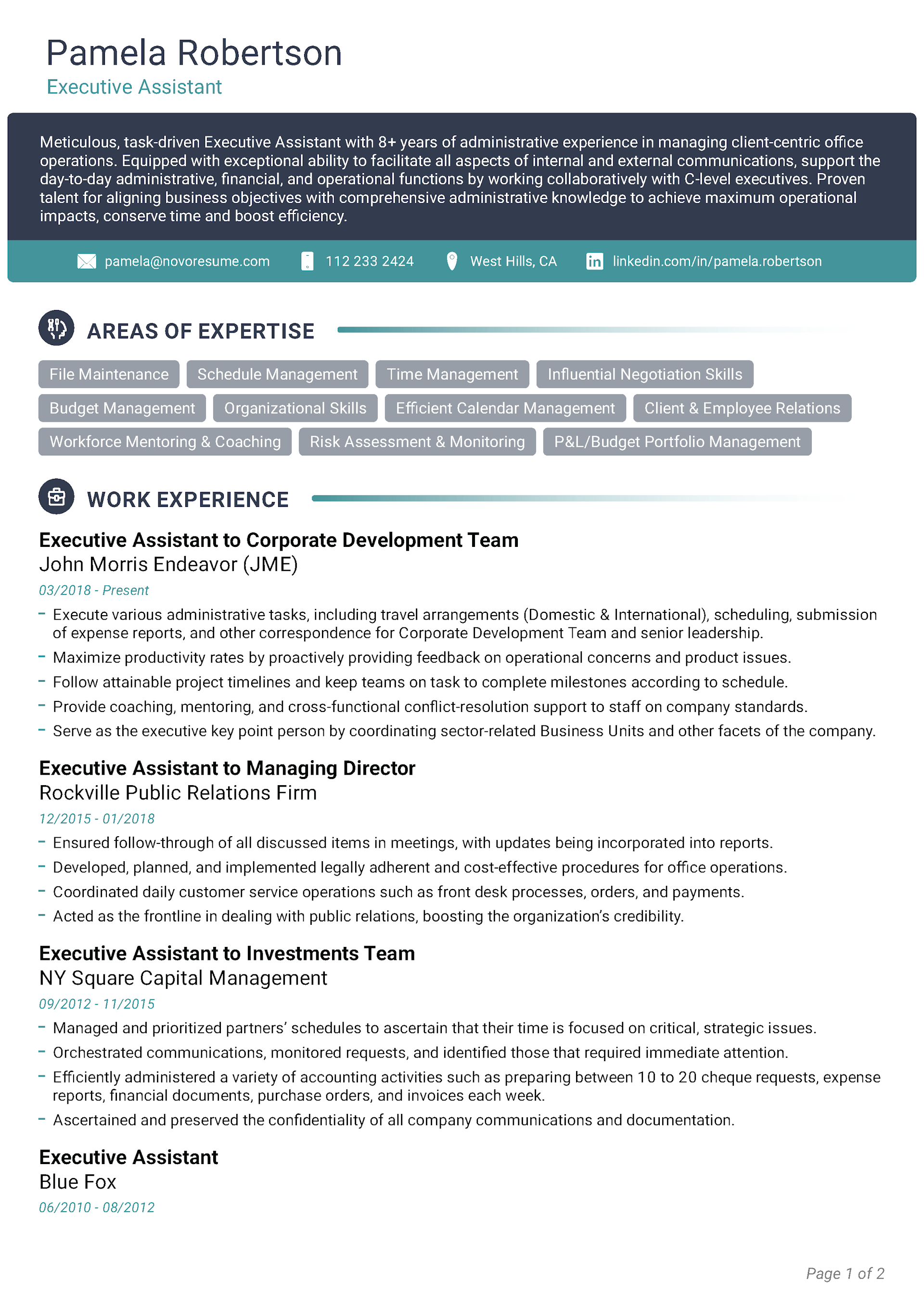Hybrid CV Template 1