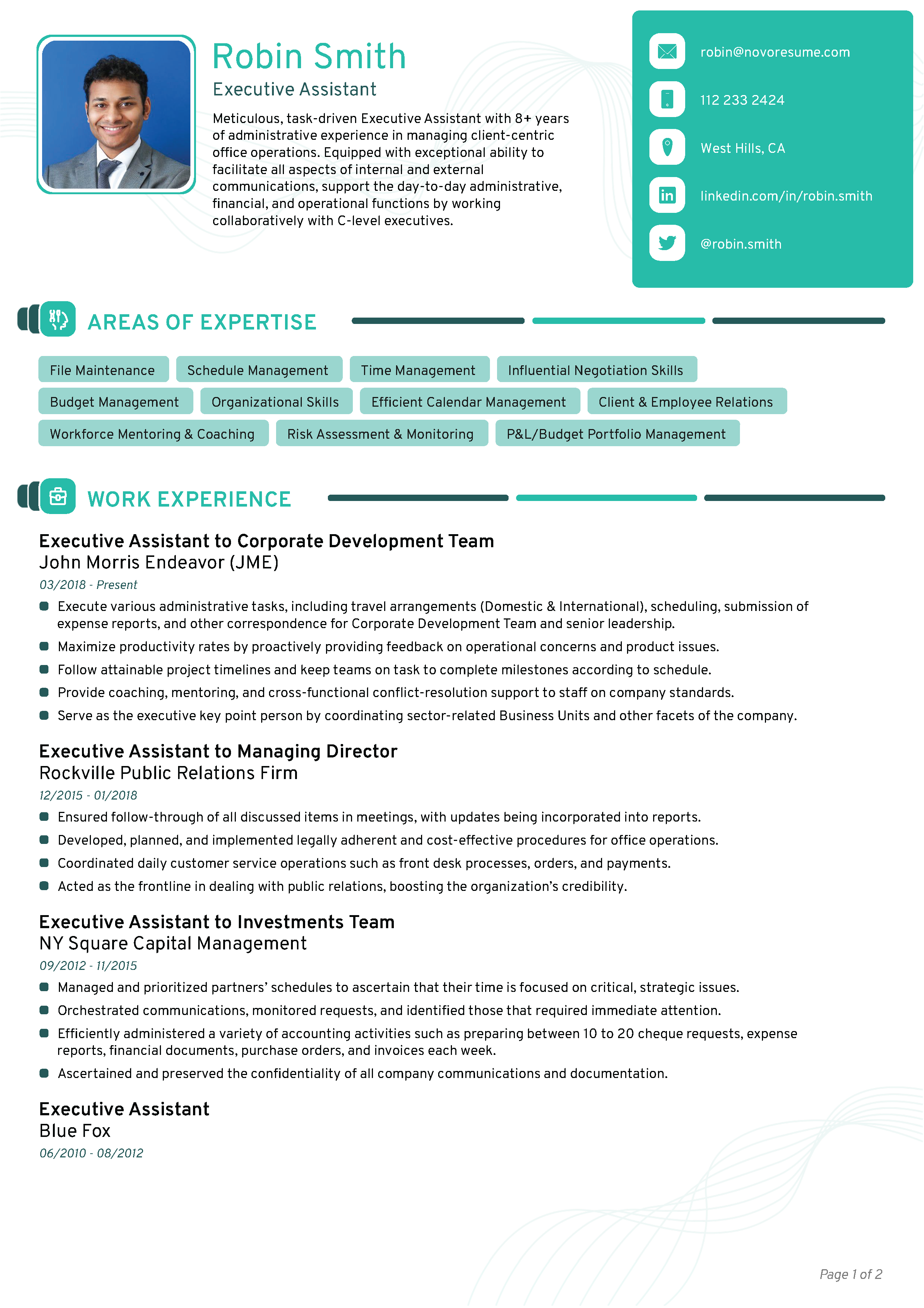 IT CV Template 1