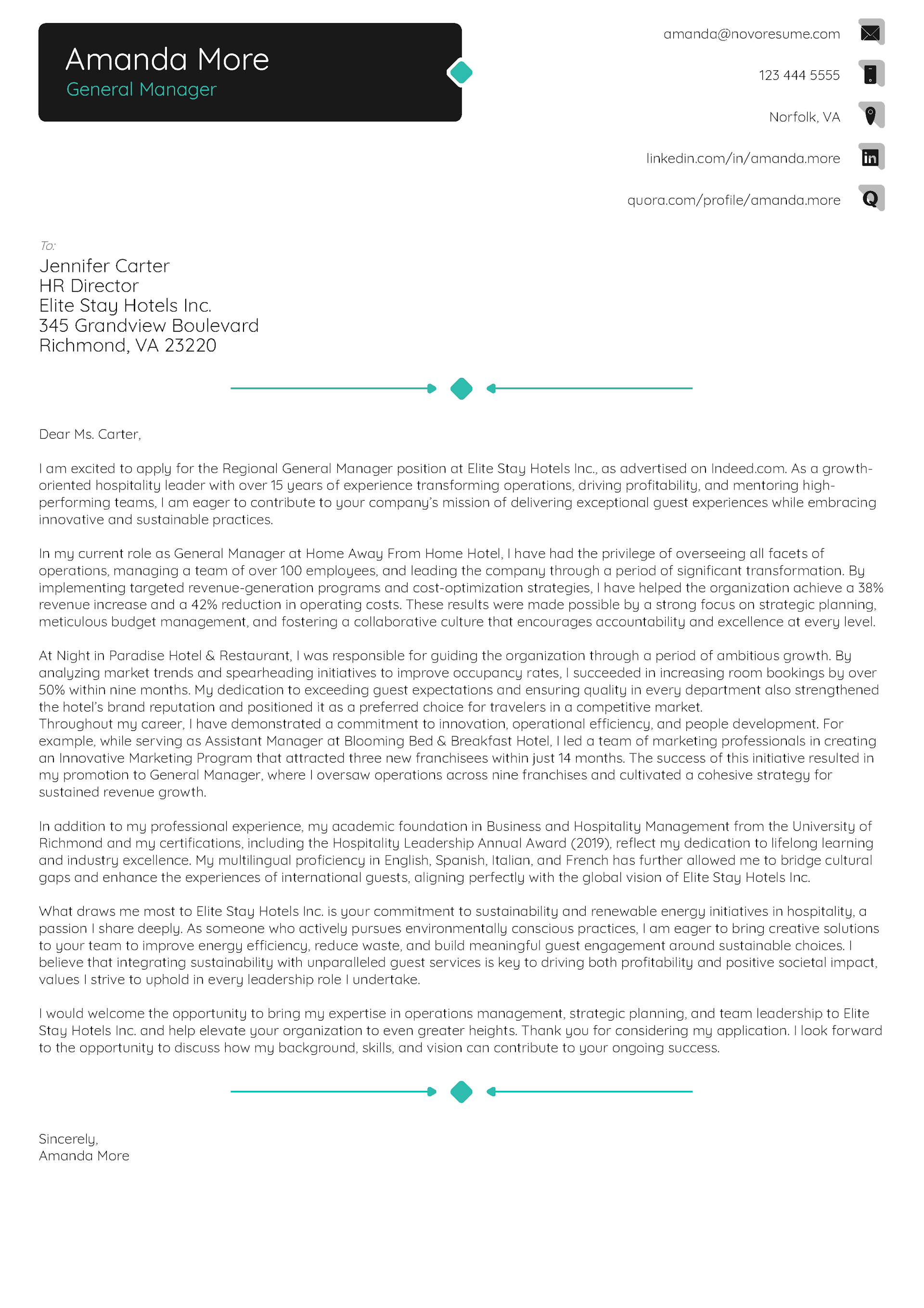 CV Cover Letter