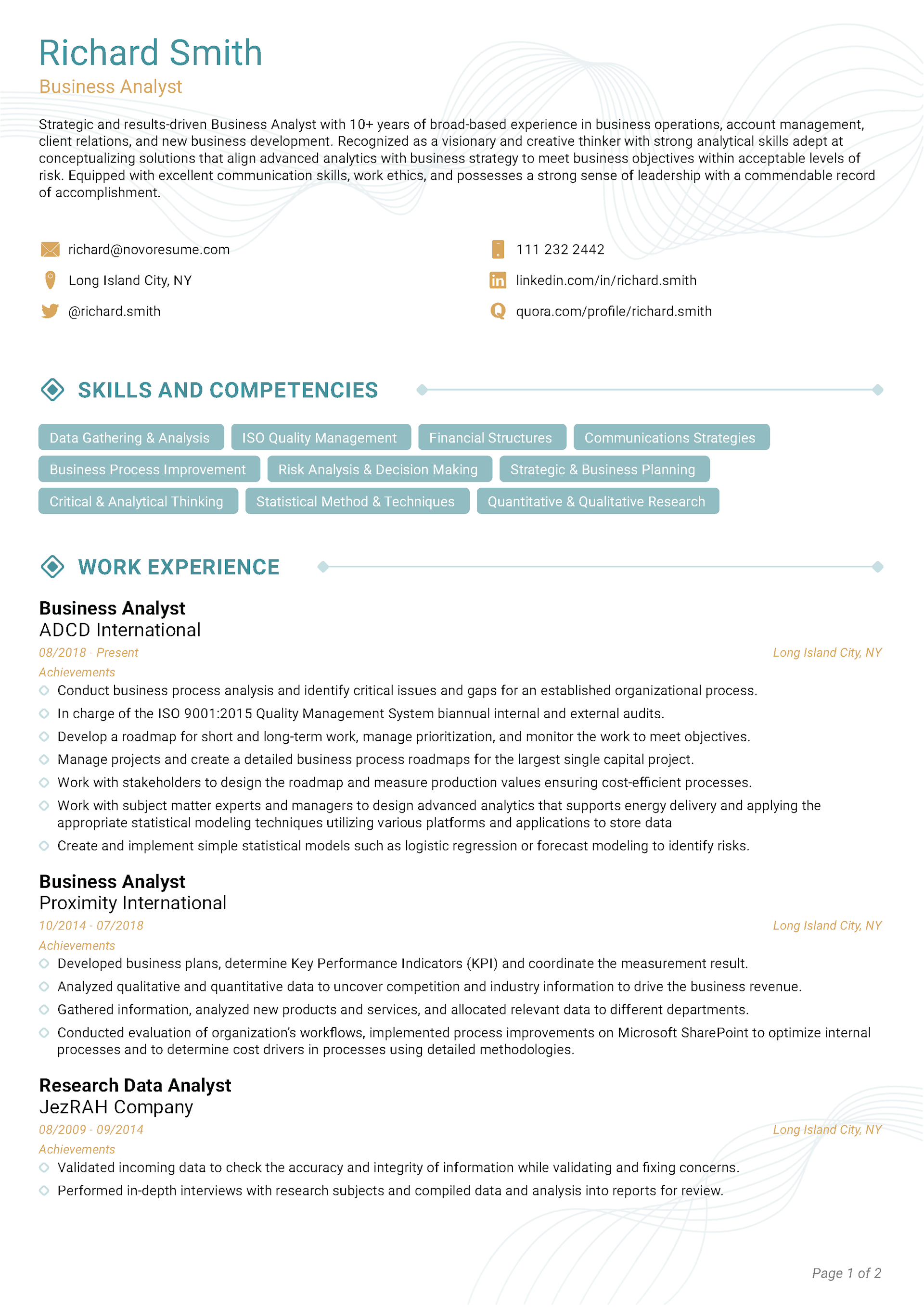 Minimalist CV Template 1