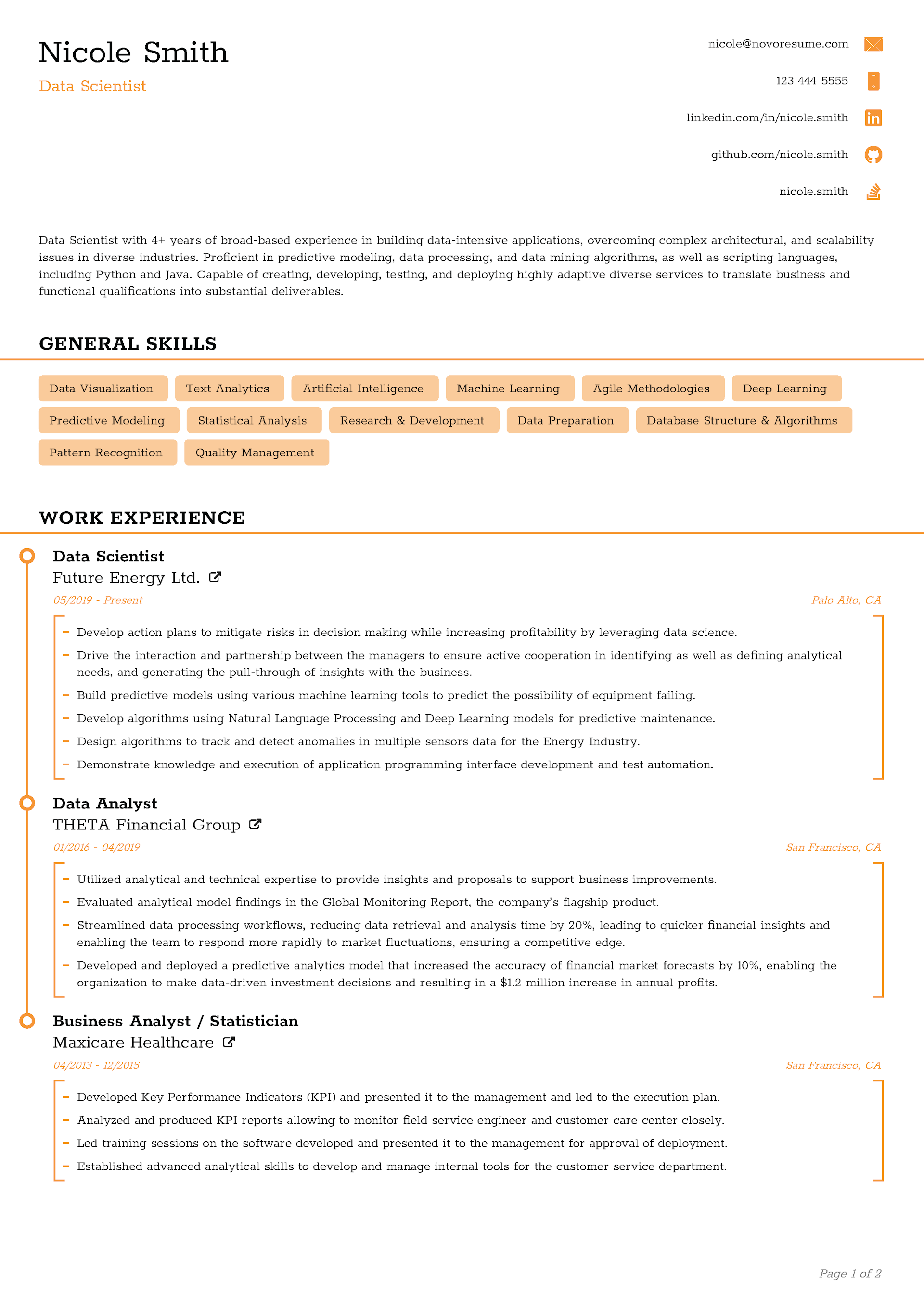 Modern CV Template 1