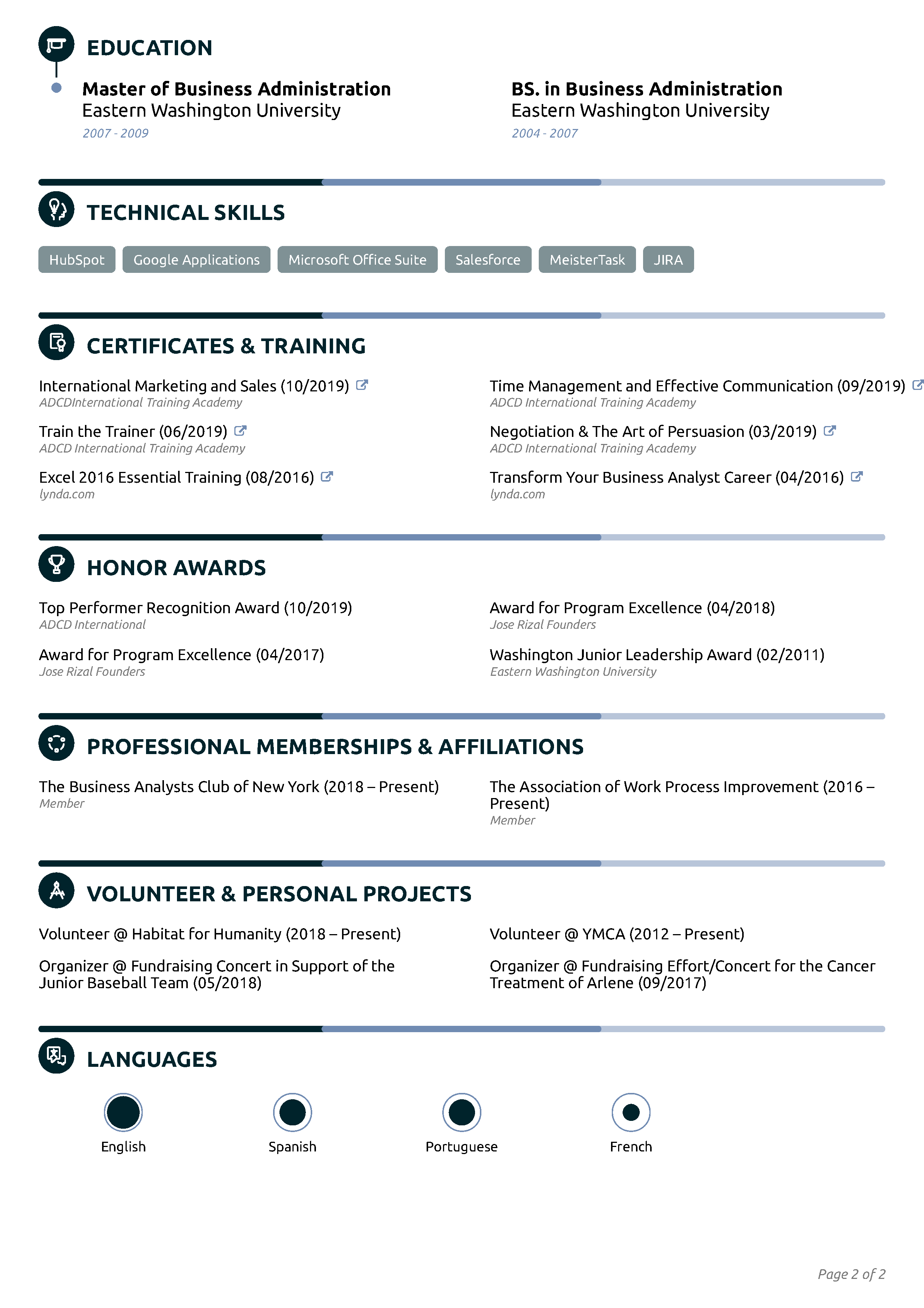 Skill-based CV Template 2