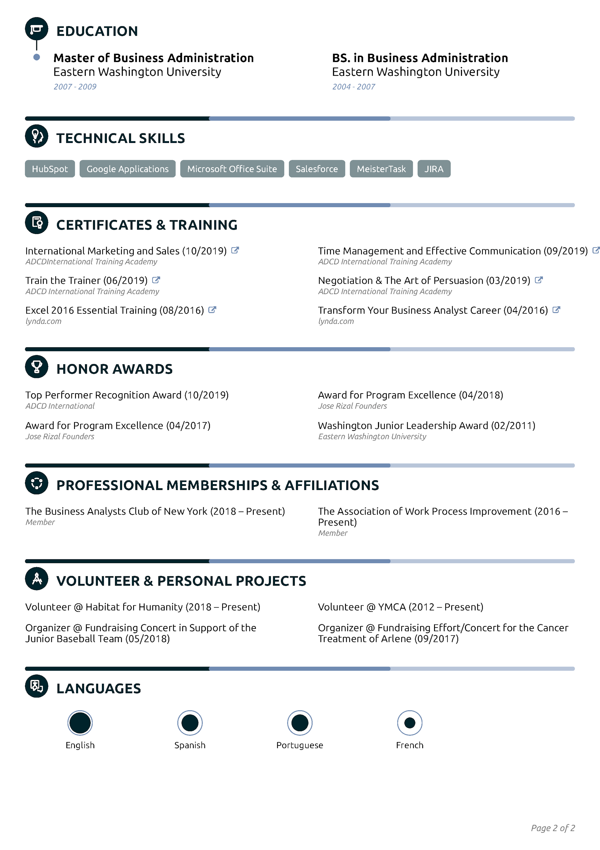 Skill-based CV Template 2