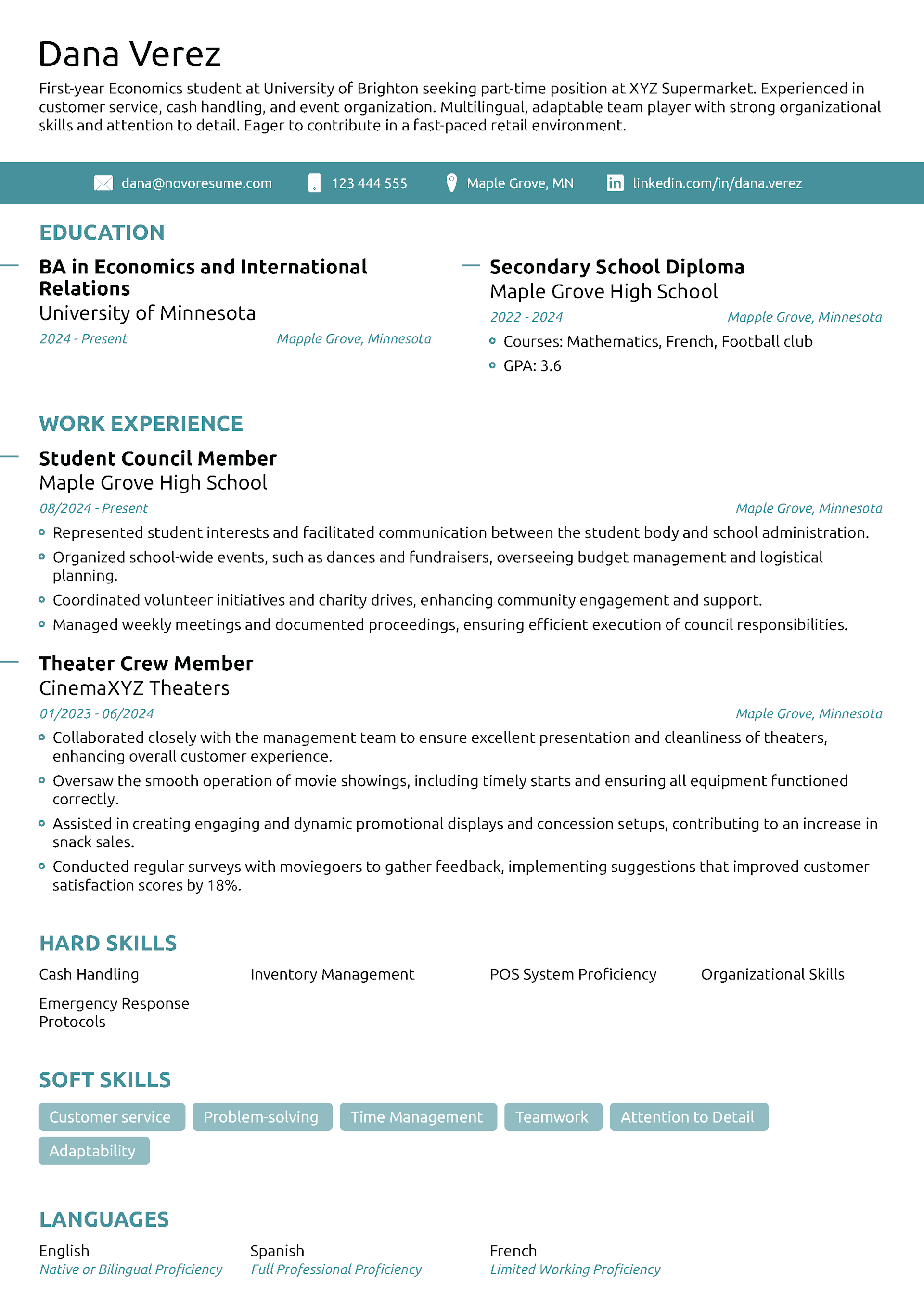 Clarity Resume Template