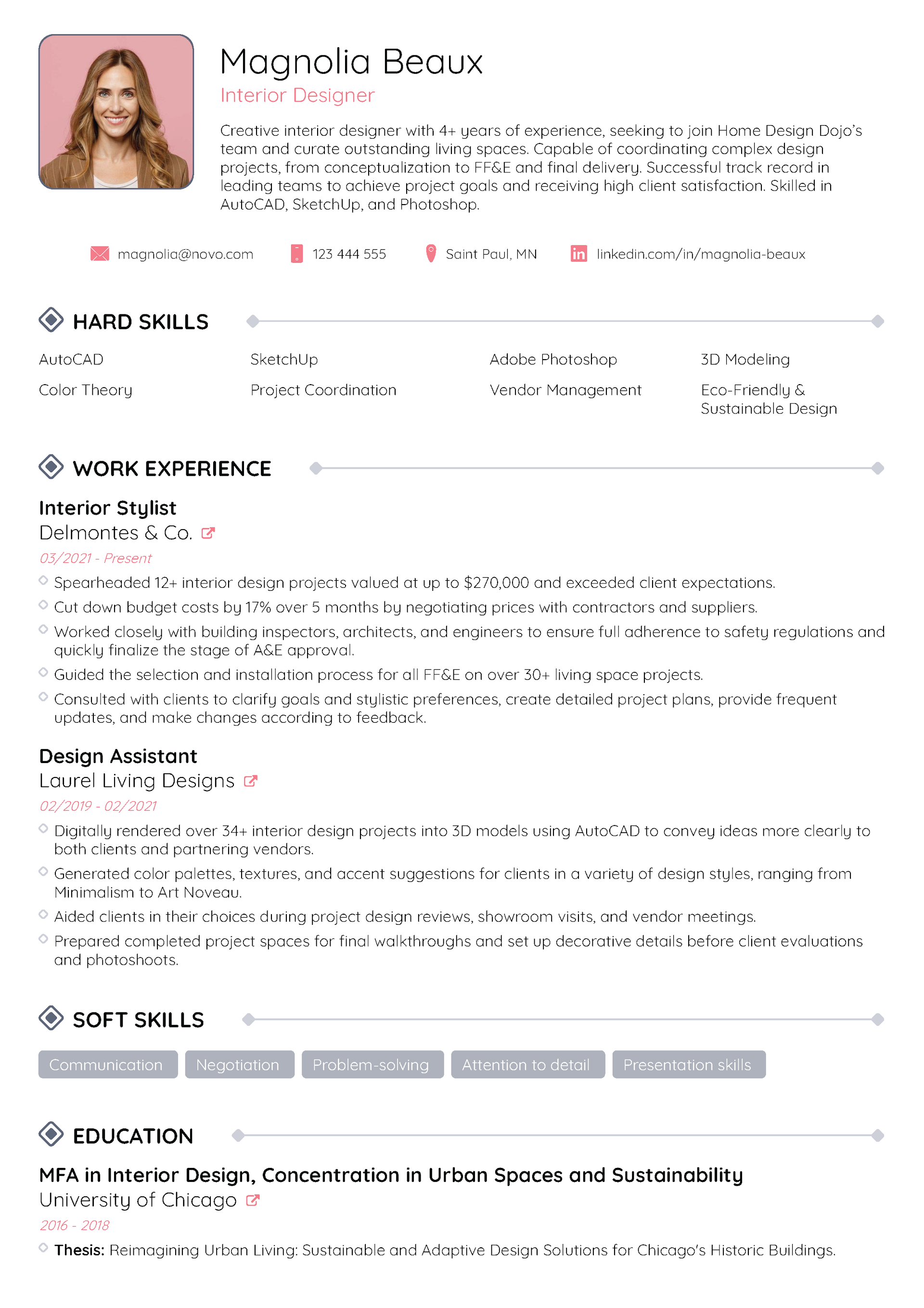 Snapshot Resume Template