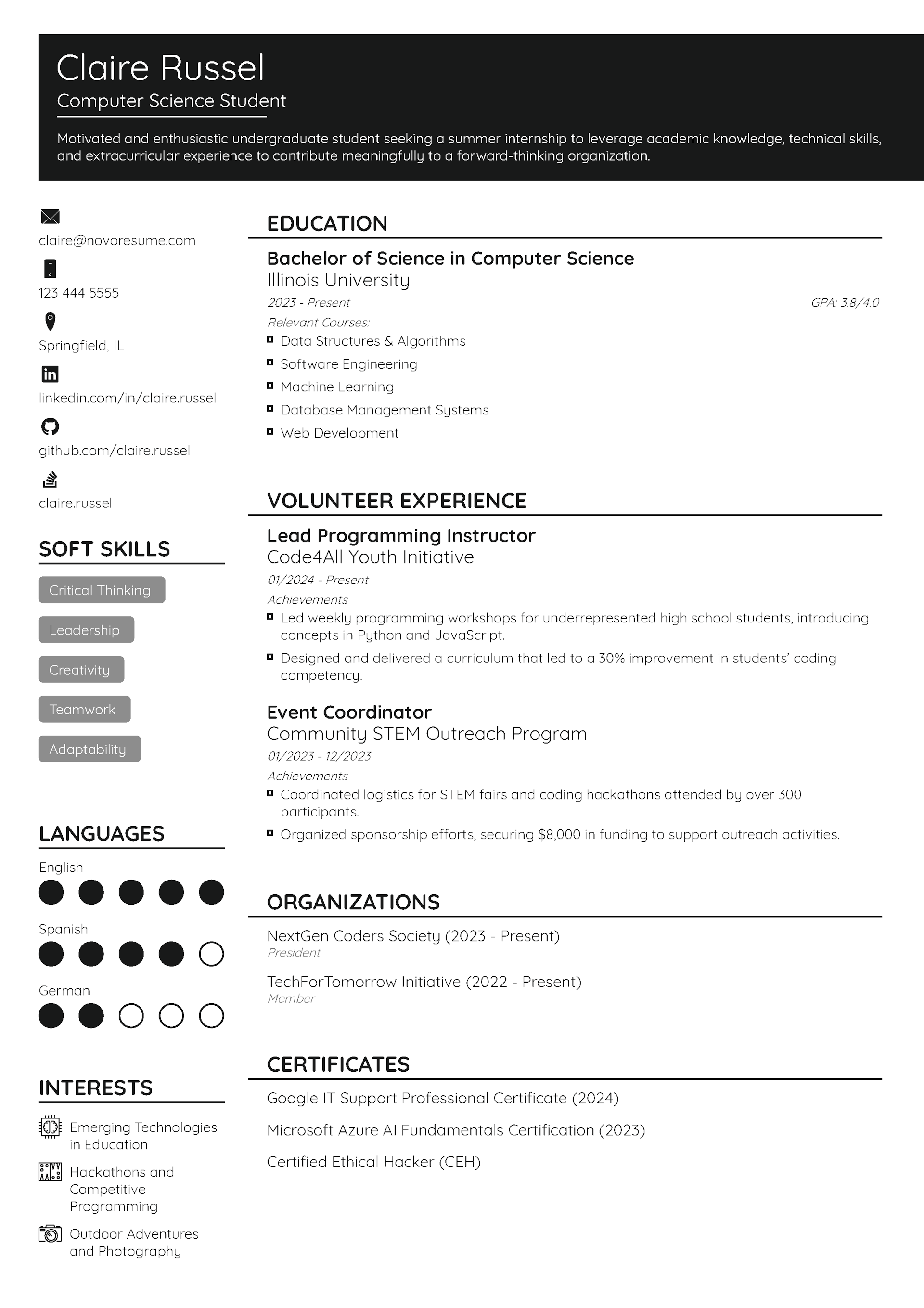 Launch Resume Template