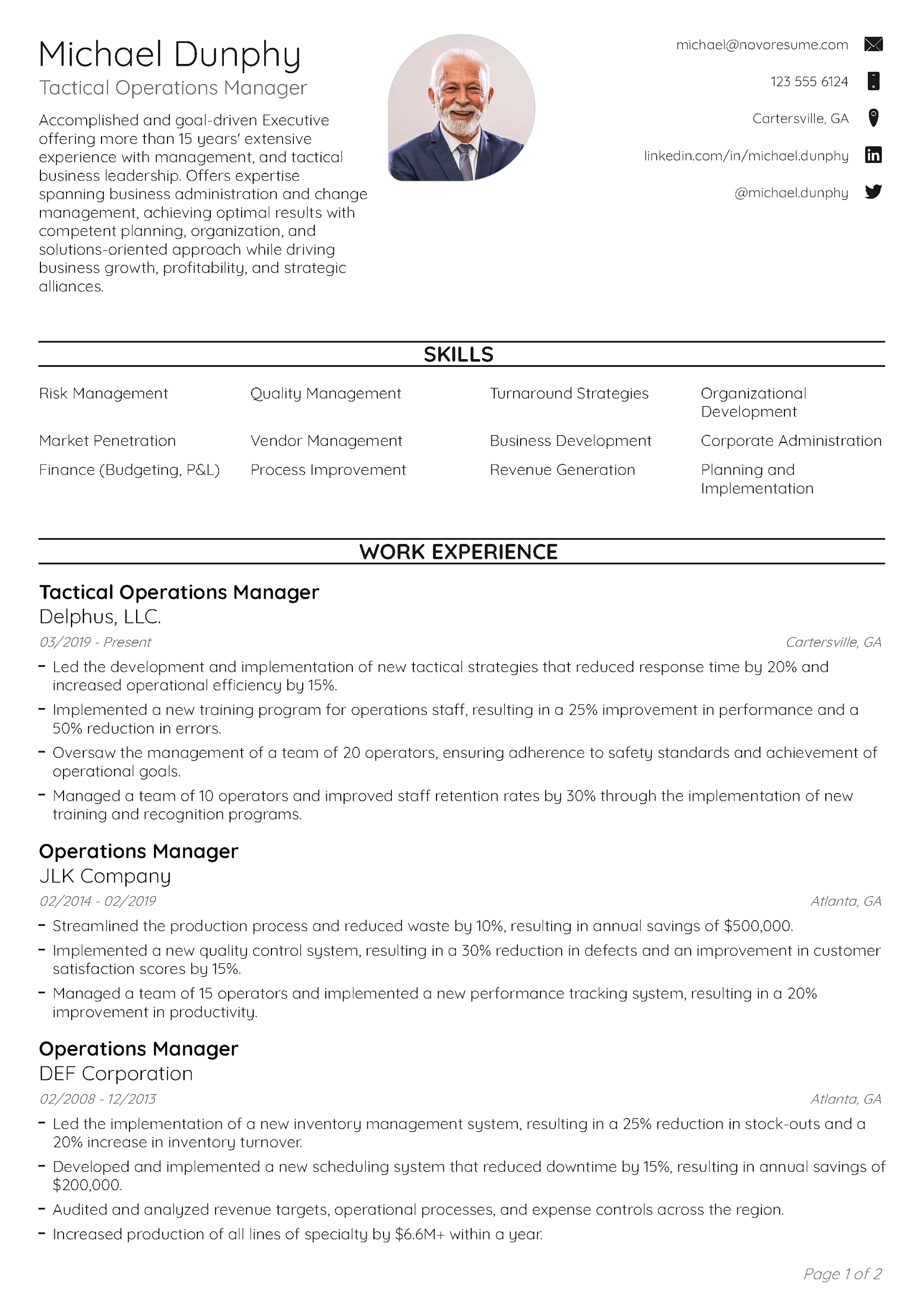 Legacy Resume Template 1