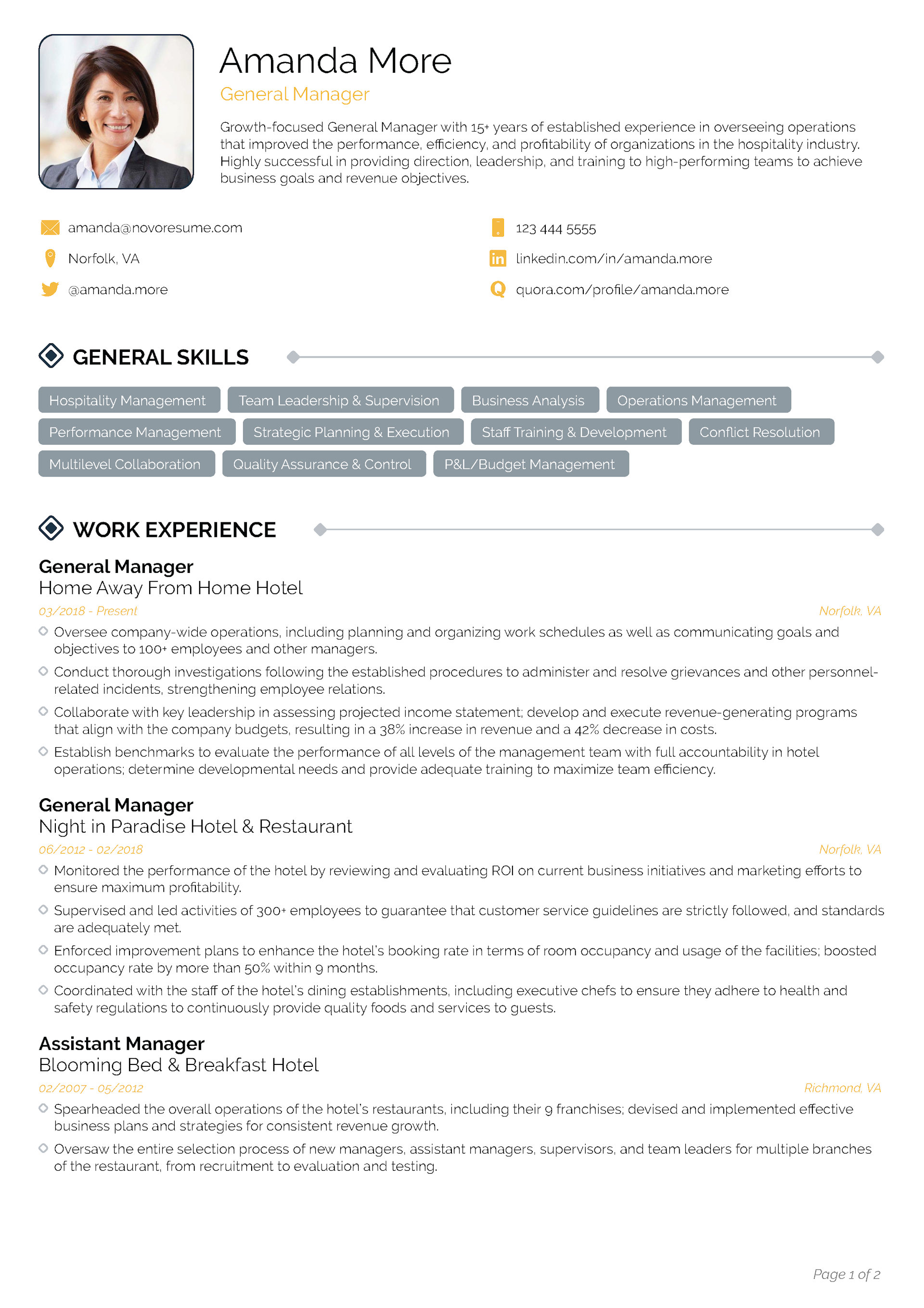 Expanse Resume Template 1