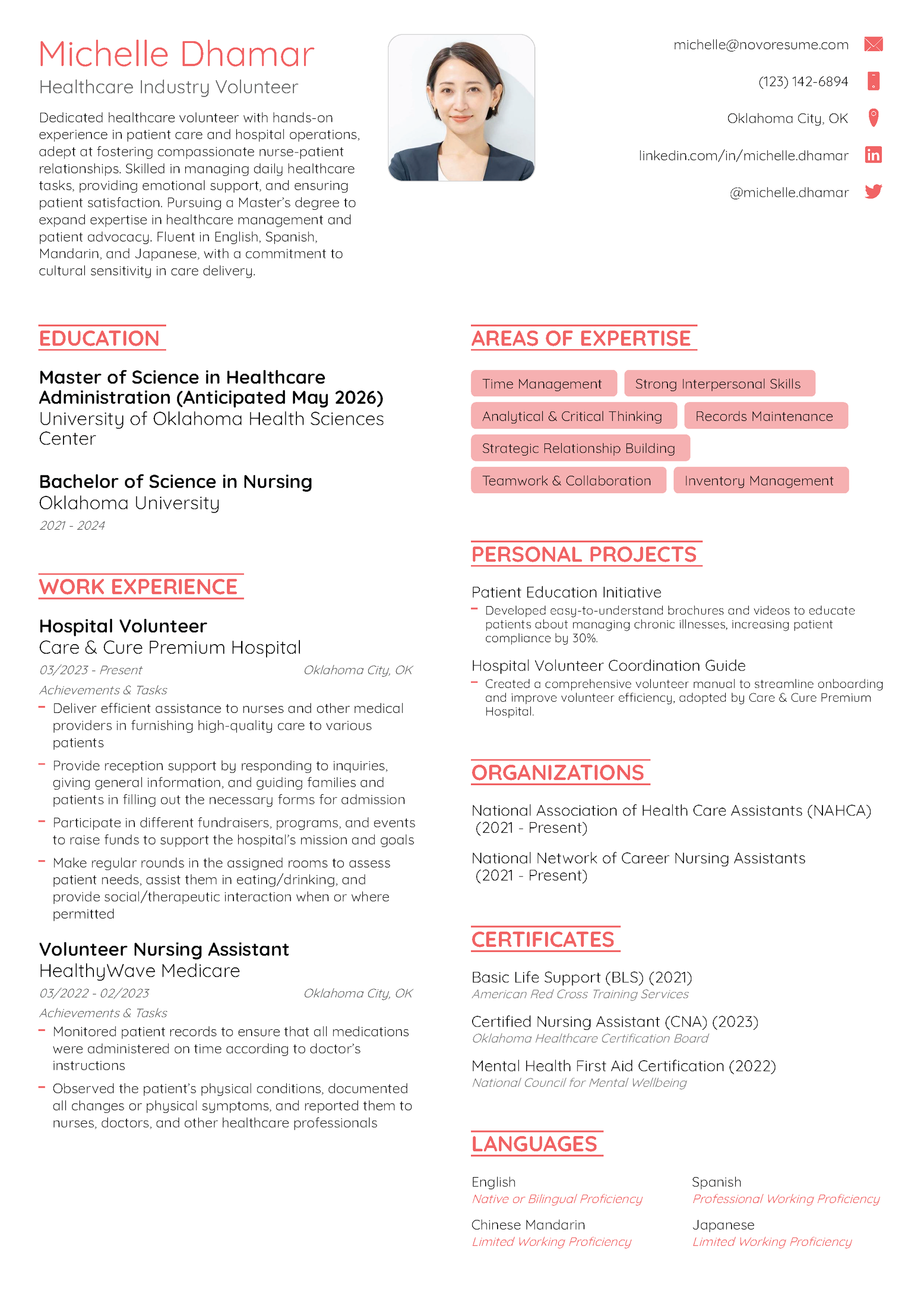 College Resume Template