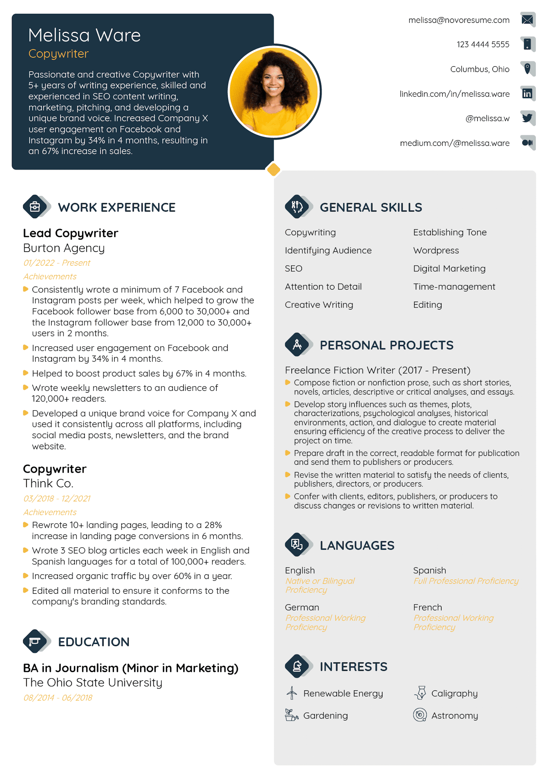 Combined Resume Template