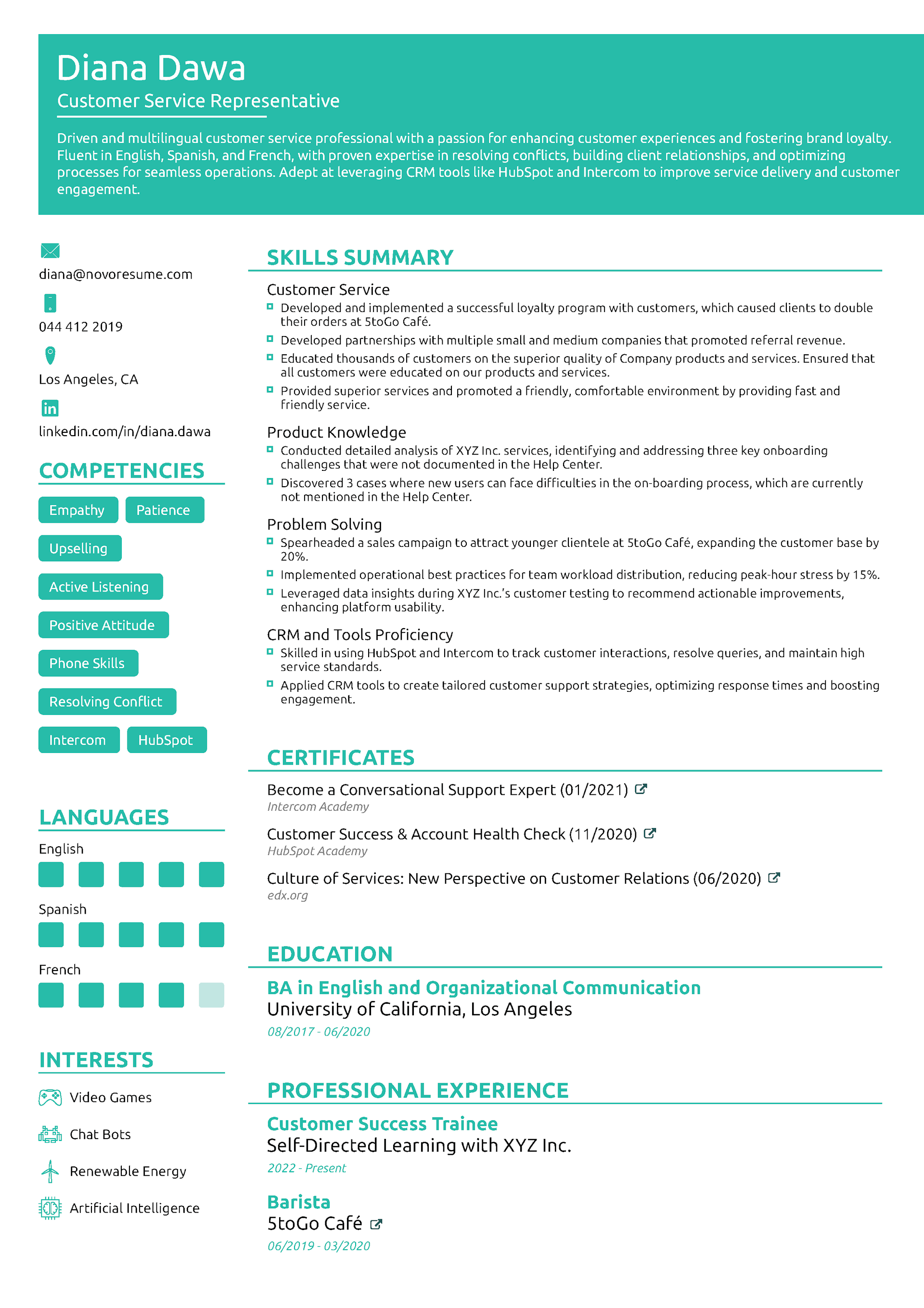Functional Resume Template
