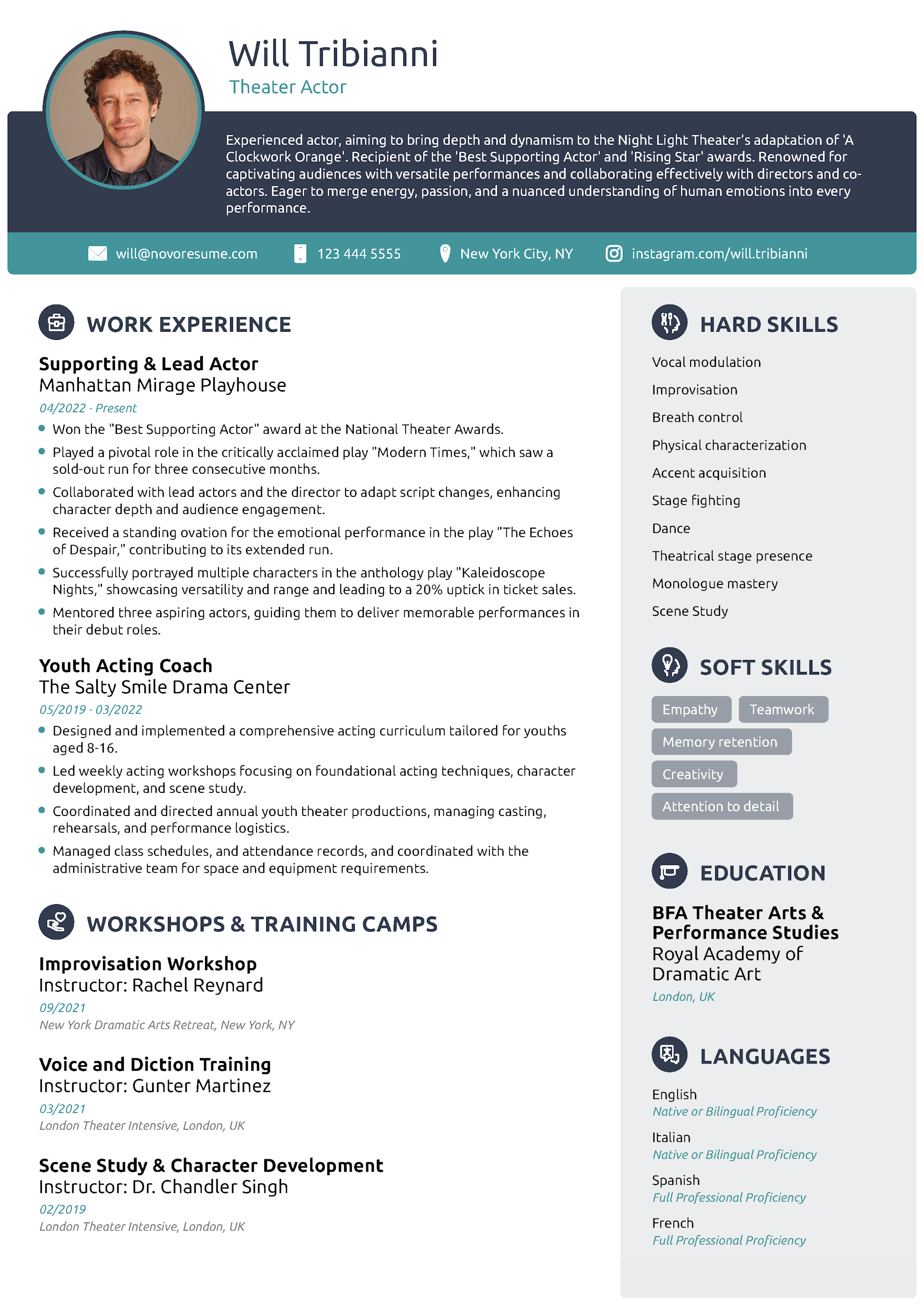 Hybrid Resume Template